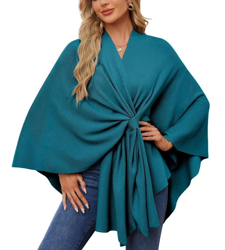 Maegan | Elegante scialle tipo poncho con morbida apertura frontale