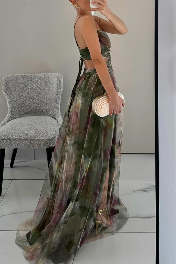 Giselle | Incantevole Abito Maxi con Stampa Floreale