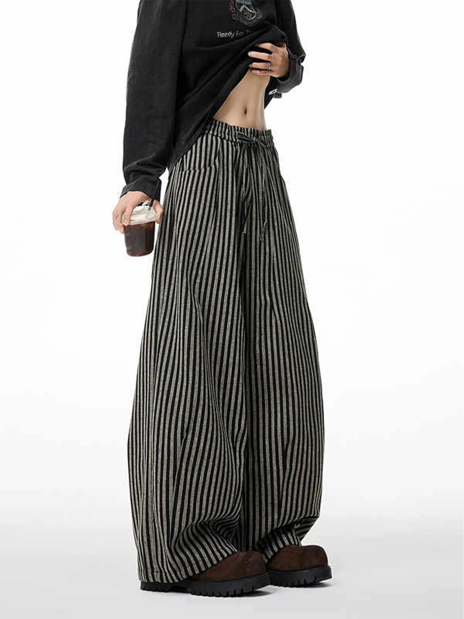 Kuro - Pantaloni Baggy a Righe