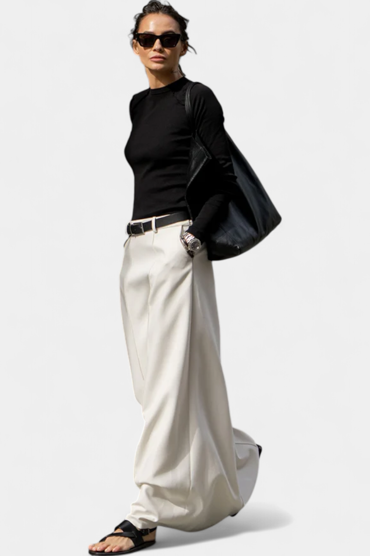 Gonna Ada H-Line Monocromatica con Stile Urbano Moderno
