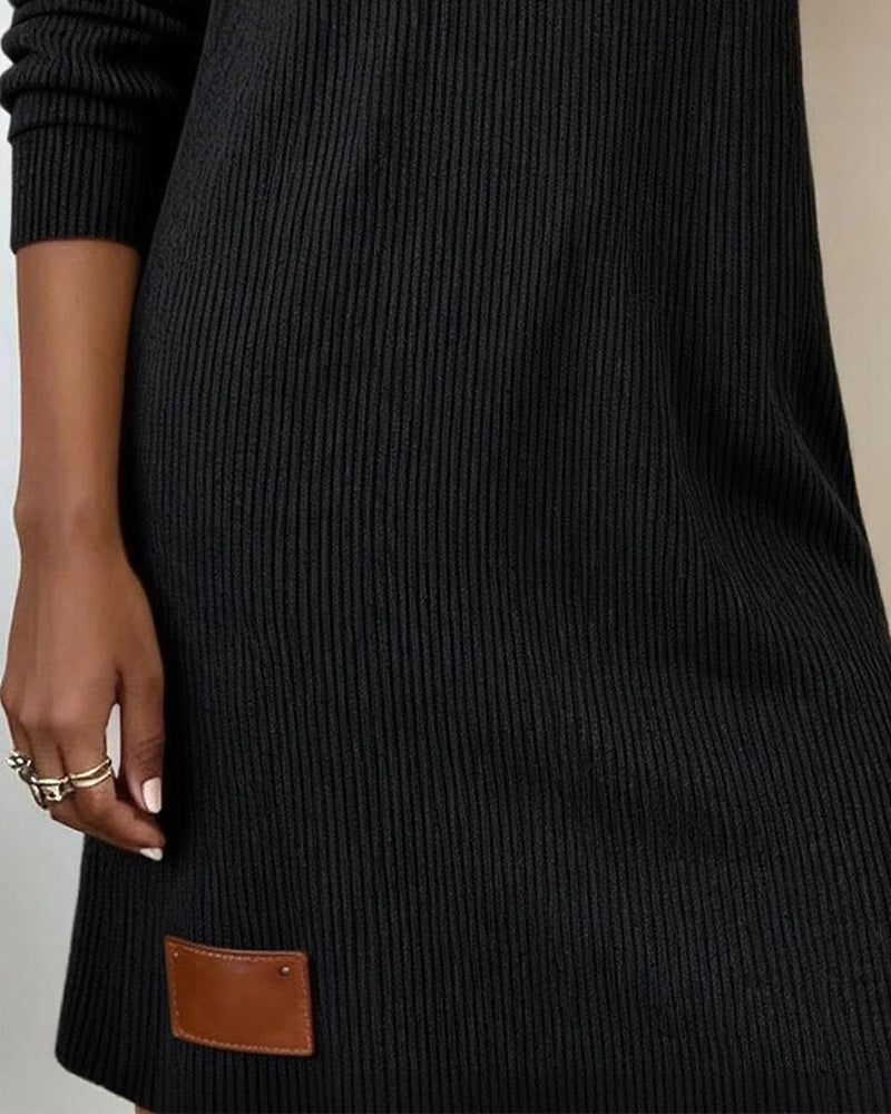 Celine | Abito Giornaliero con Maniche Lunghe e Collo Alto
