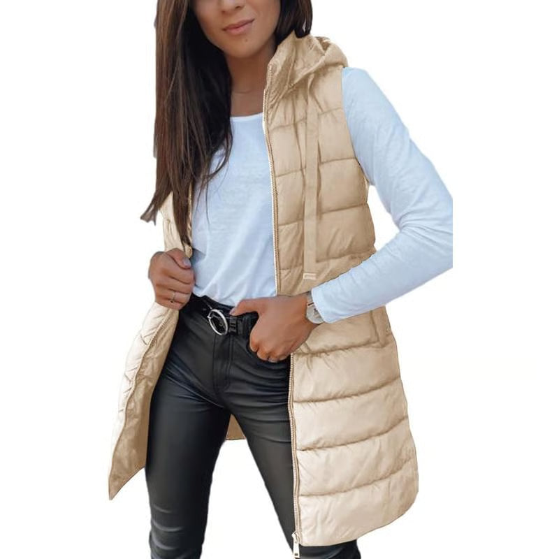 Giacca Lunga Senza Maniche da Donna