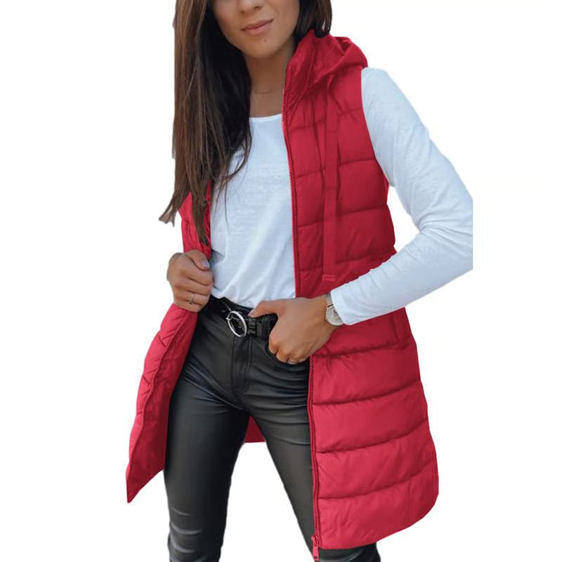 Giacca Lunga Senza Maniche da Donna