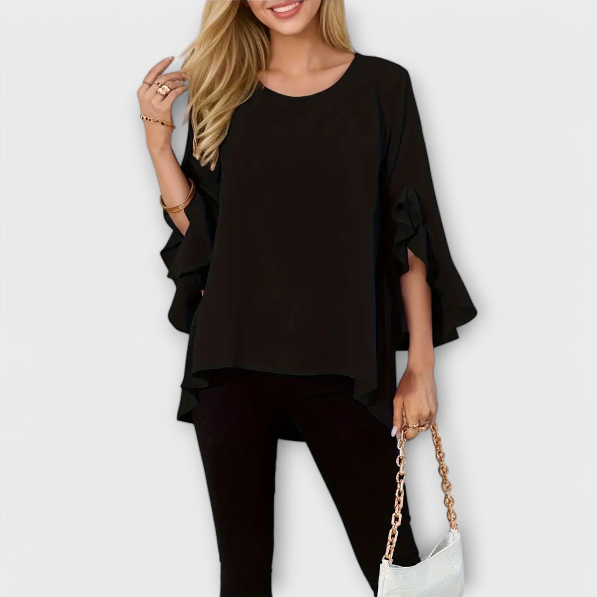 Aria - La blusa perfetta per la primavera con scollatura rotonda