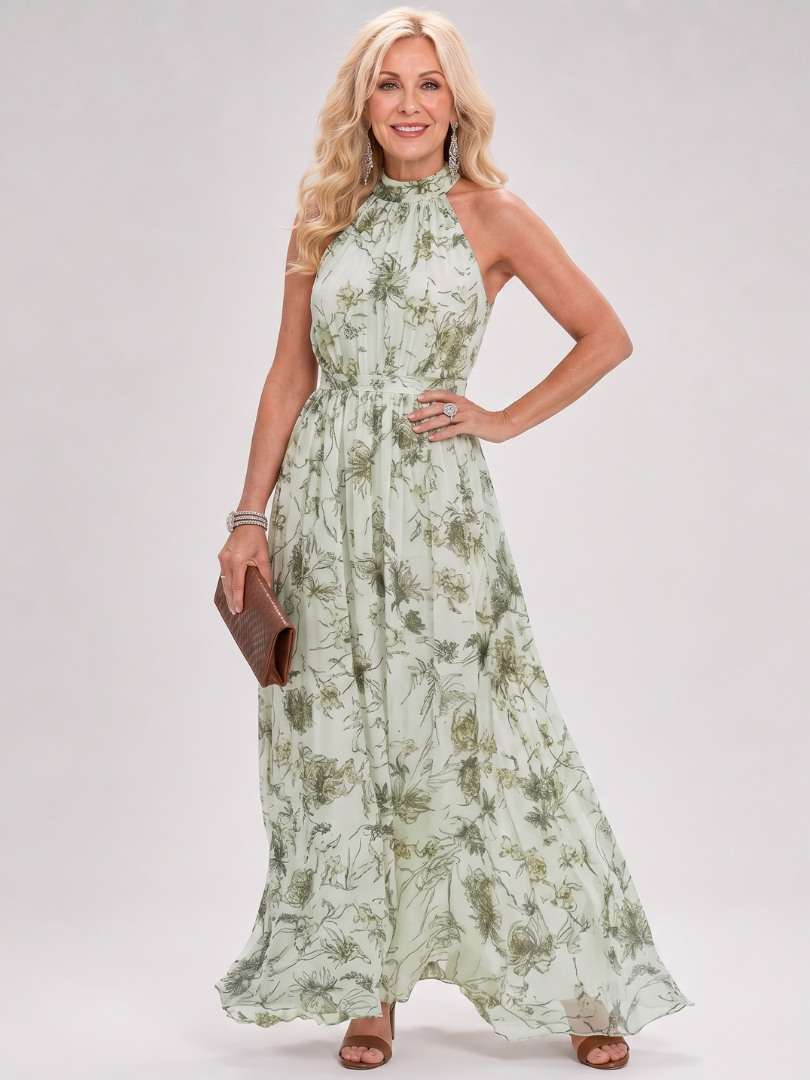 Guinevere | Abito midi con stampa floreale e gonna fluida