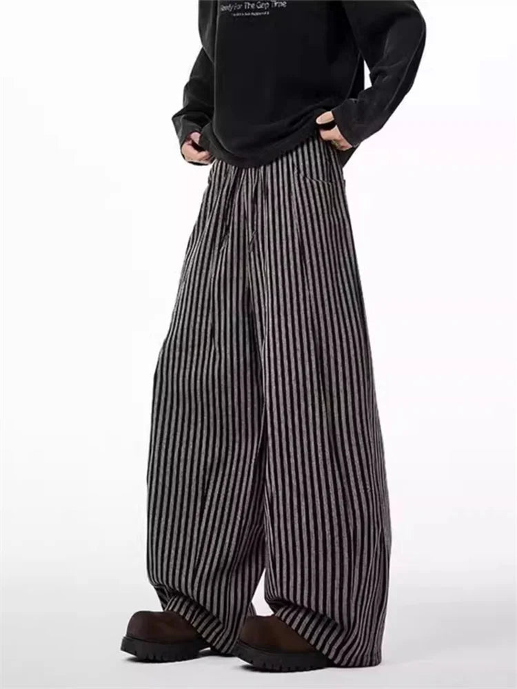 Kuro - Pantaloni Baggy a Righe