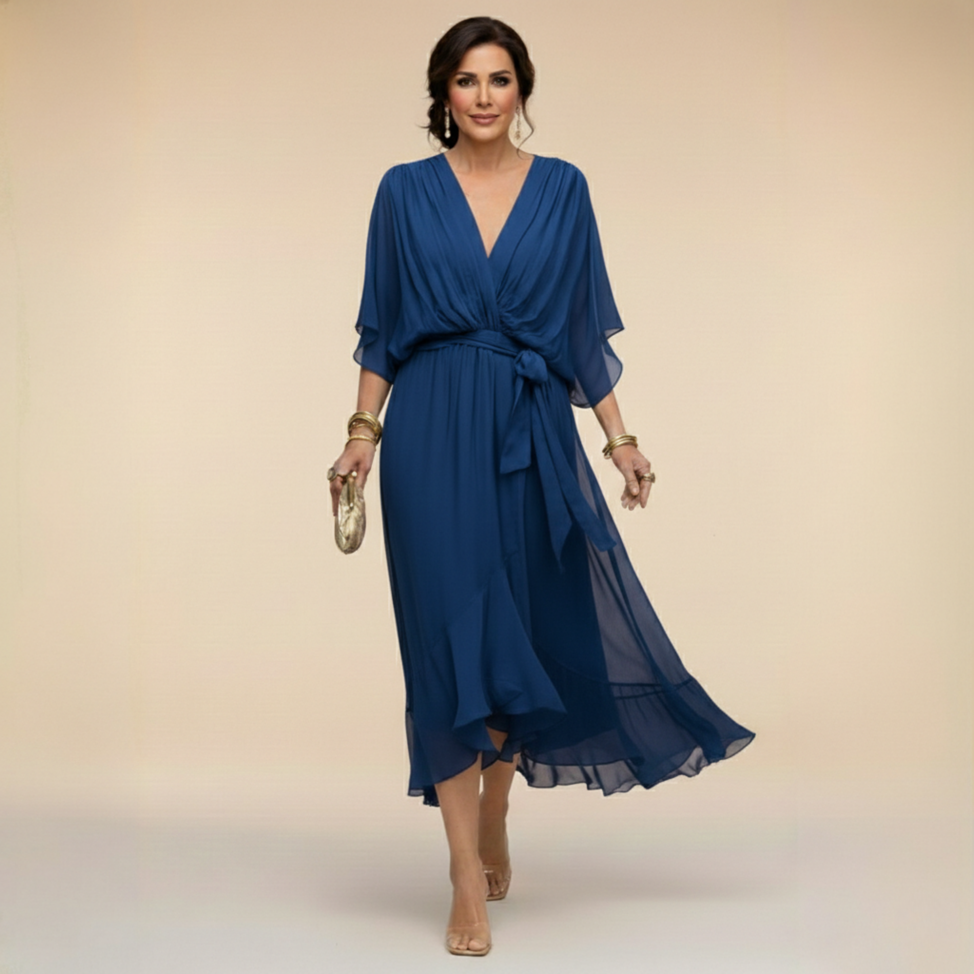 Marta | Abito in Chiffon con scollatura a V