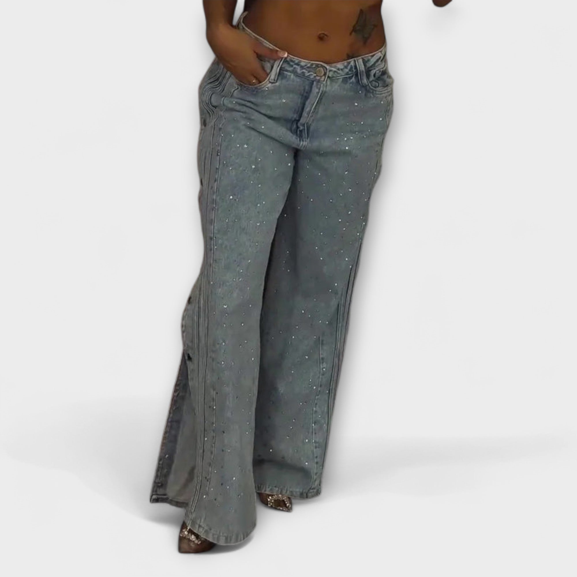 Nola - Jeans decorati con strass