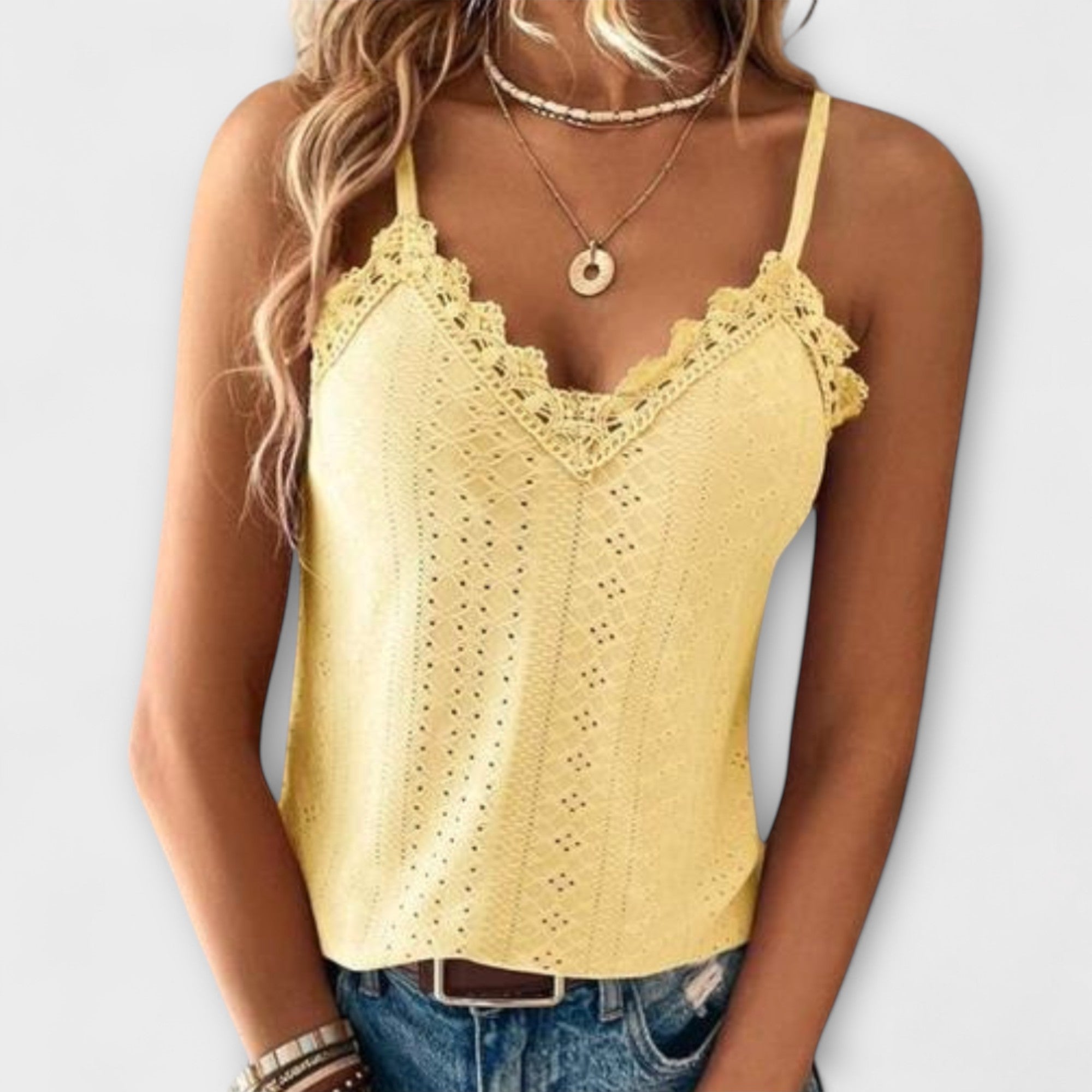 Top Estivo Femminile Elegante con Scollo a V