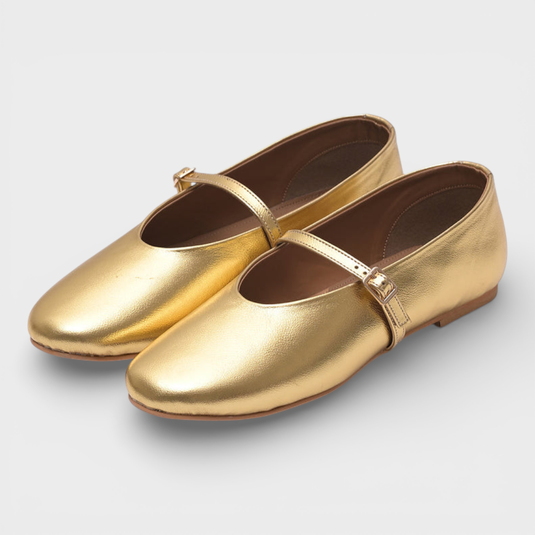 Navea | Mary Jane Flats Oro