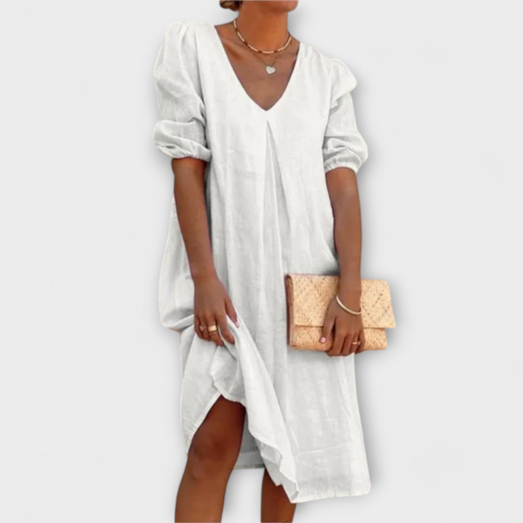 Fanny — Abito Estivo Elegante con Dettagli in Maglia