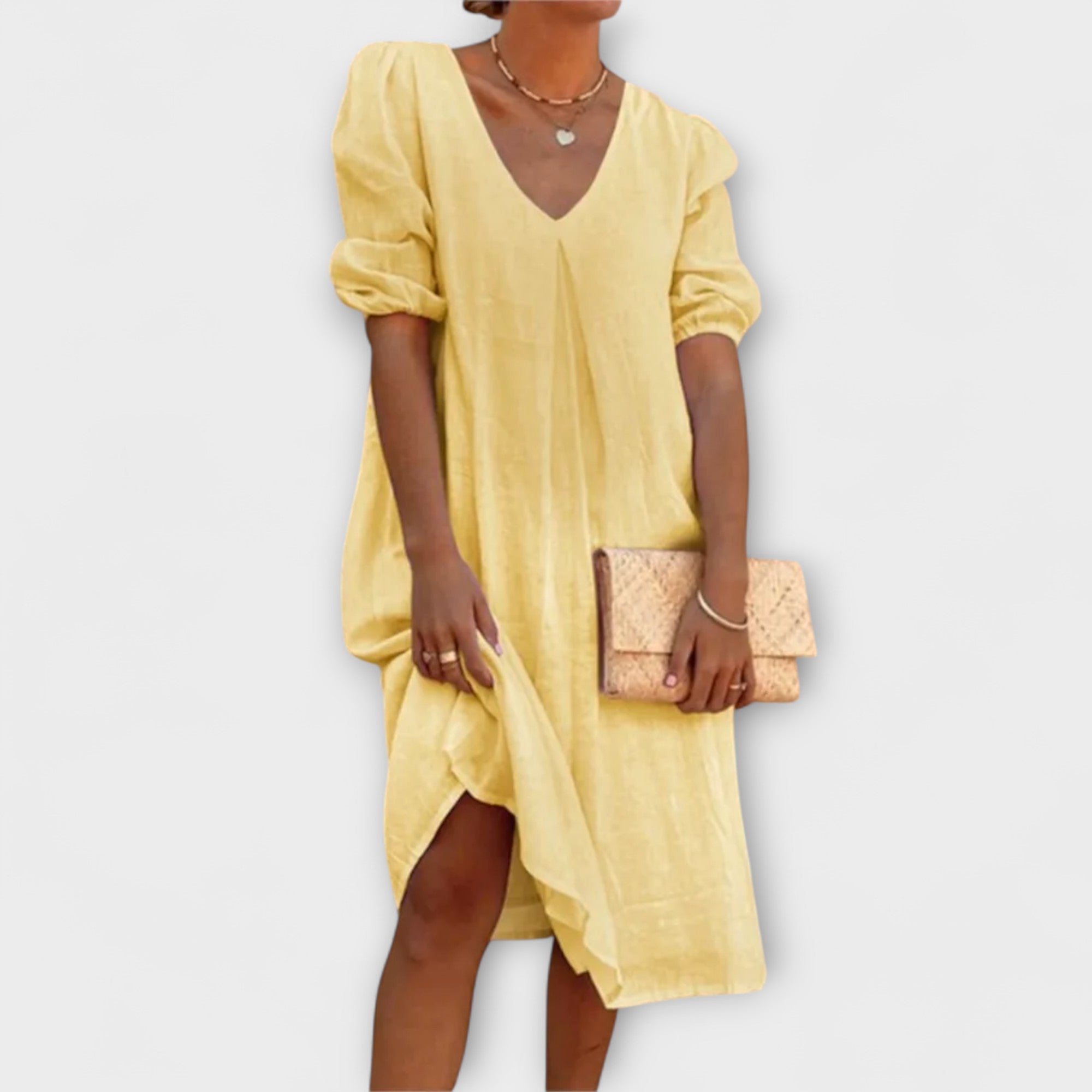 Fanny — Abito Estivo Elegante con Dettagli in Maglia