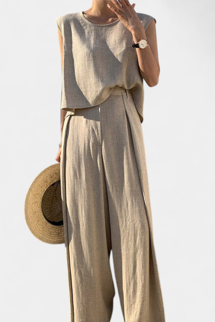 Lauren Set di Due Pezzi con Pantaloni Larghi