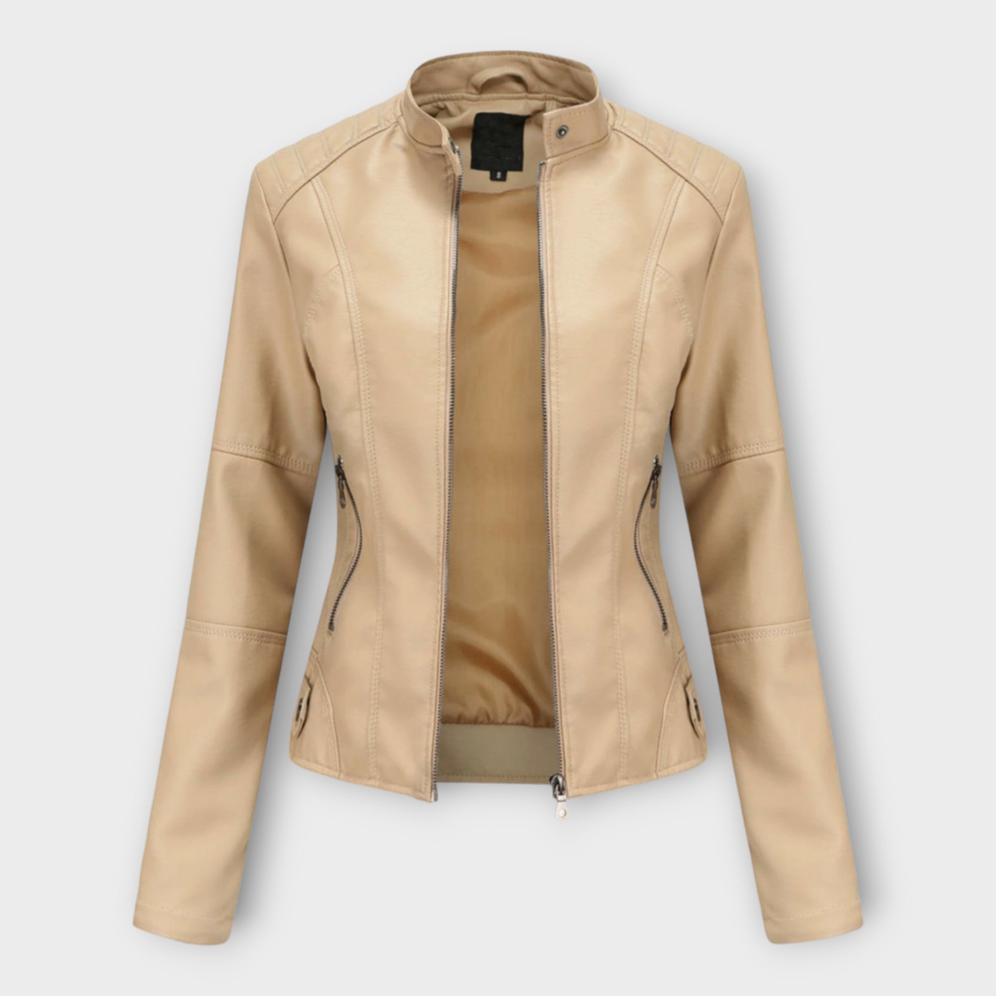 Giacca in Pelle Elegante con Linea Moderna e Estetica Senza Tempo