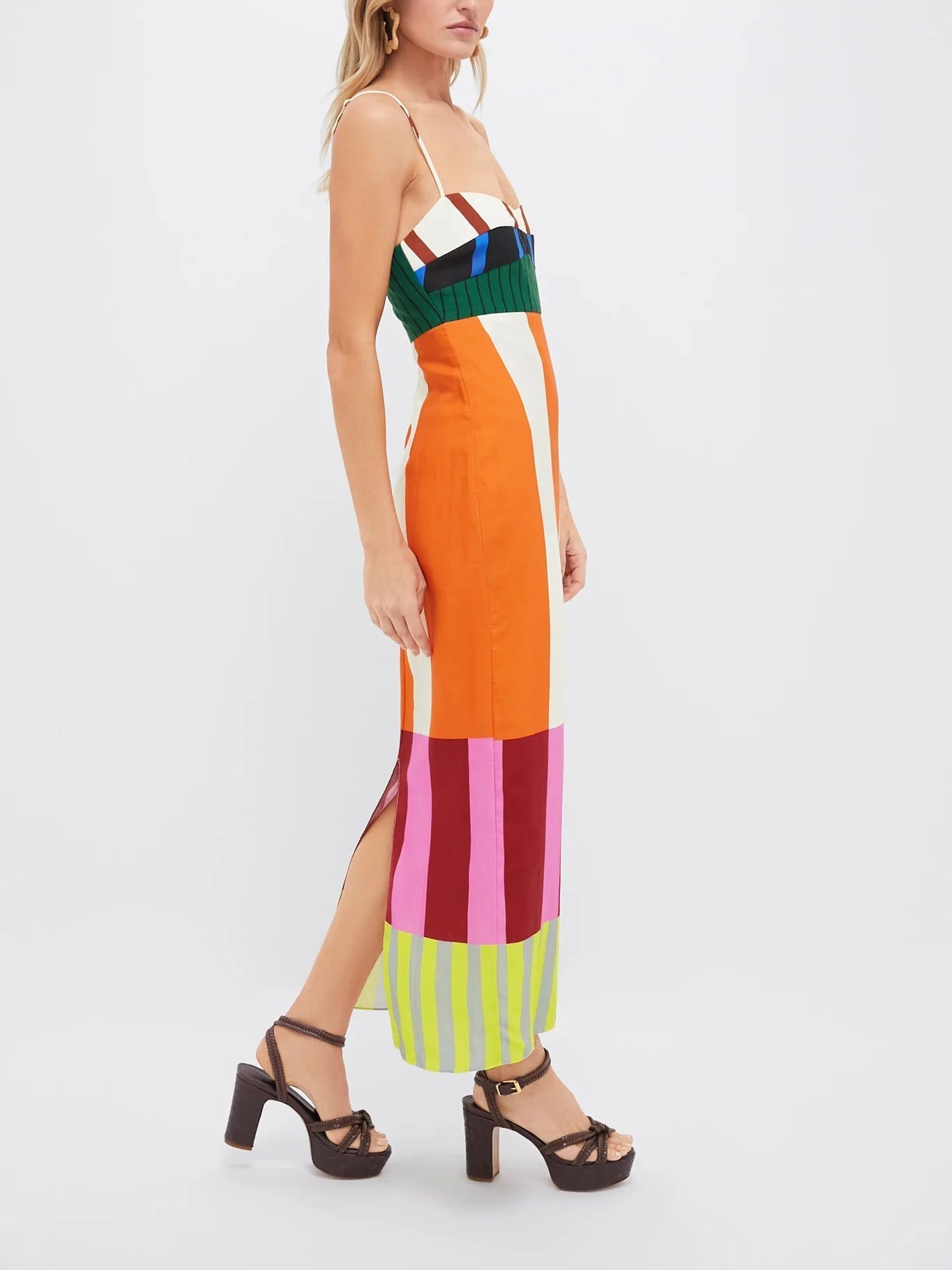 Paloma | Abito Maxi Multicolore con Righe