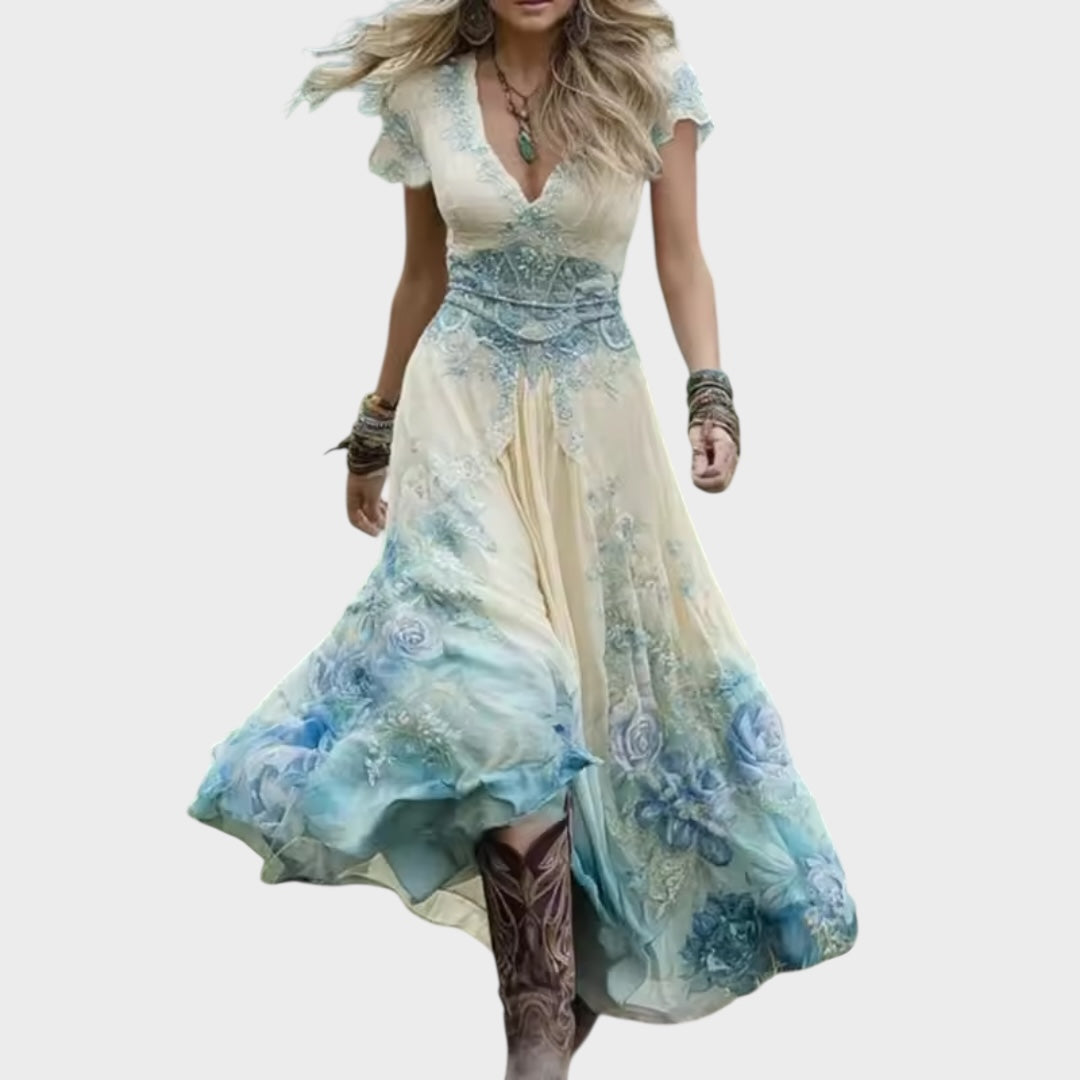 Celestine | Abito floreale personalizzato e fluido