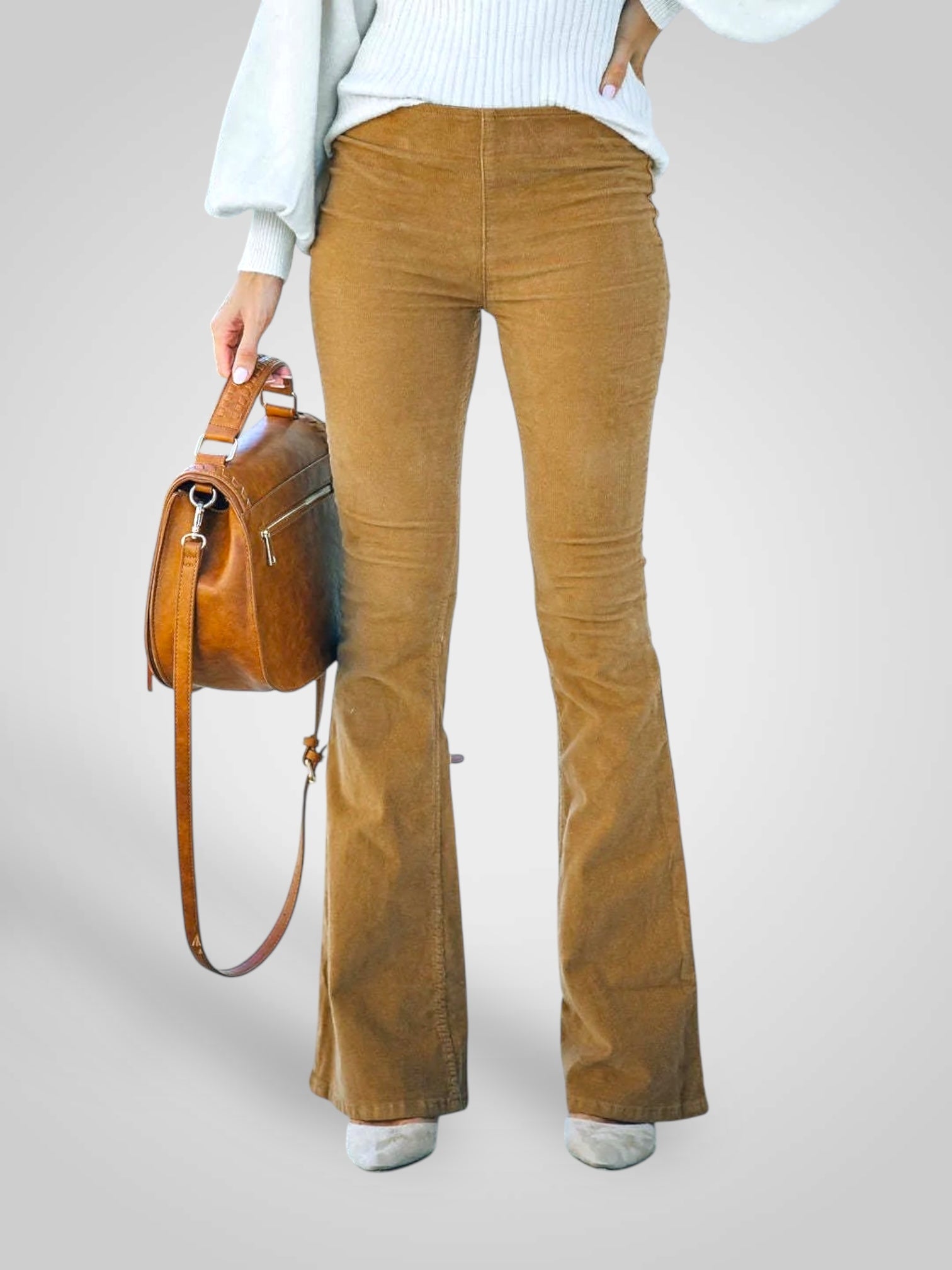 Nenda | Pantaloni Flare a Vita Alta - Fit Stretch