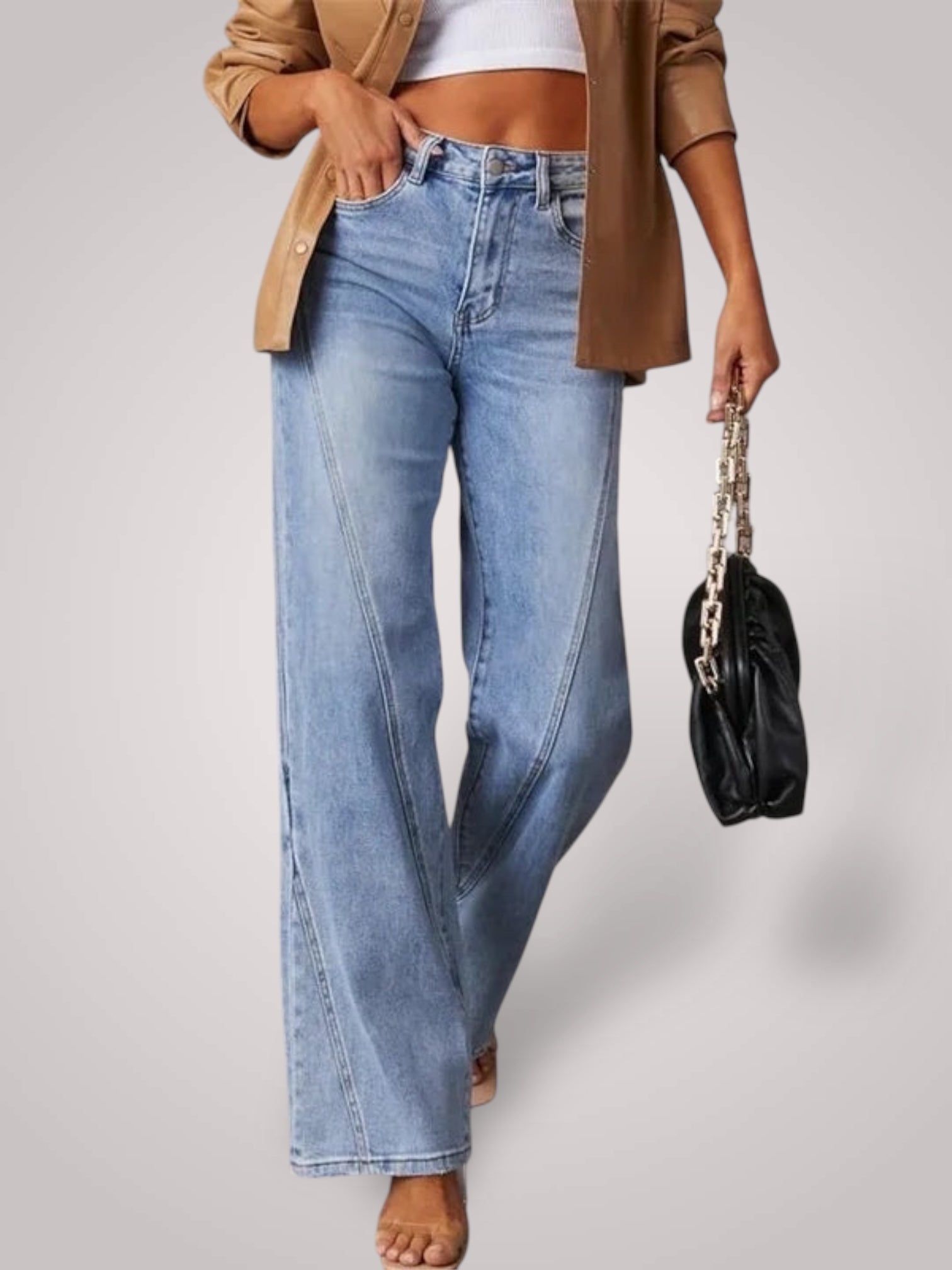 Loba | Jeans a vita media con gamba larga