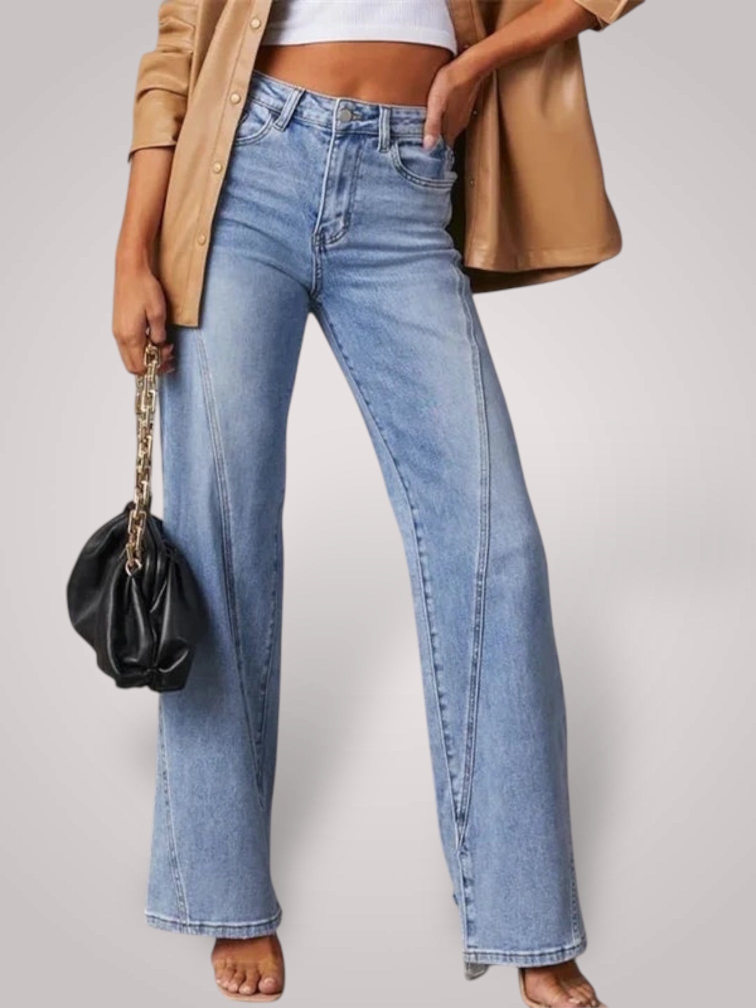 Loba | Jeans a vita media con gamba larga