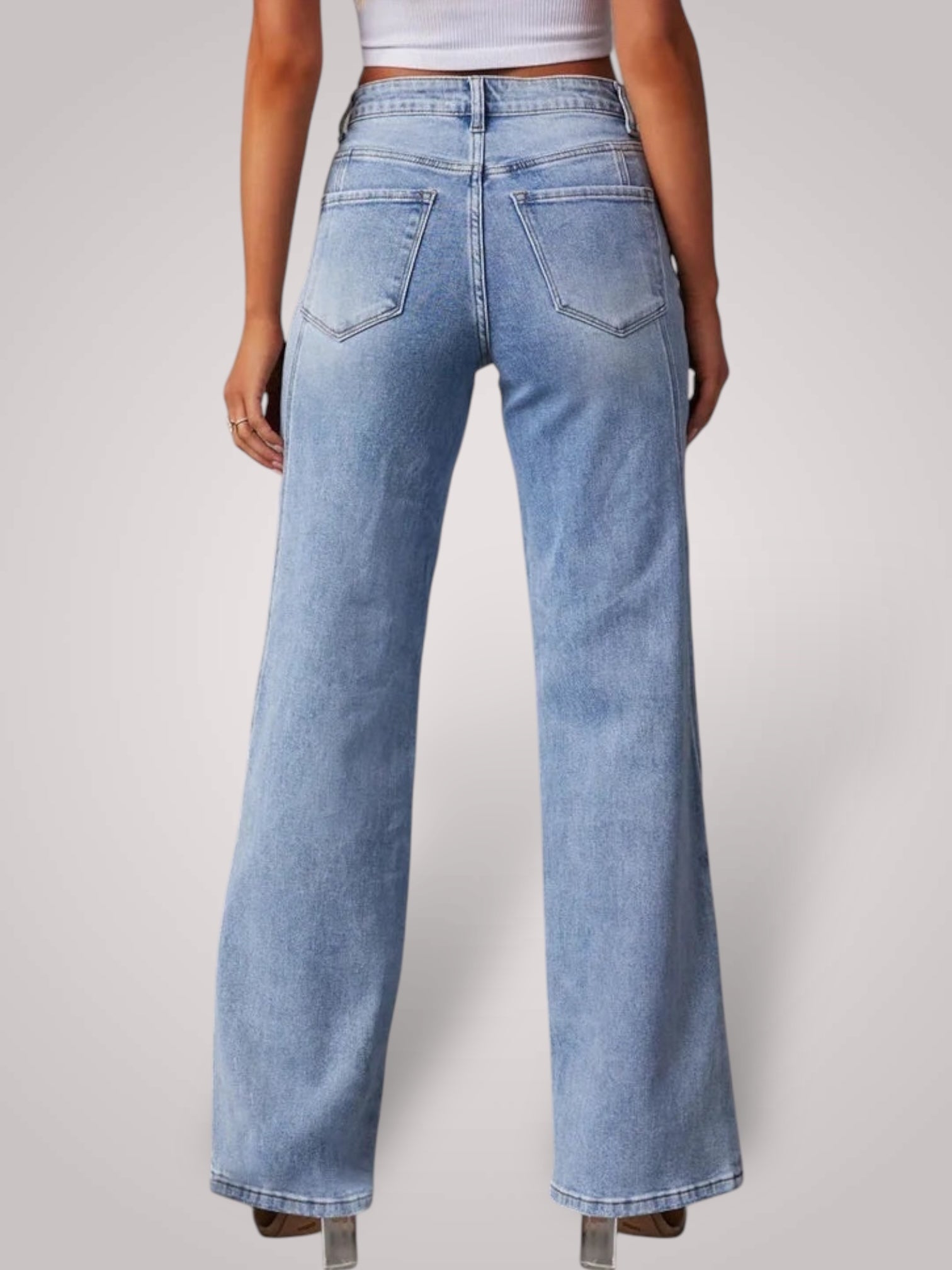 Loba | Jeans a vita media con gamba larga