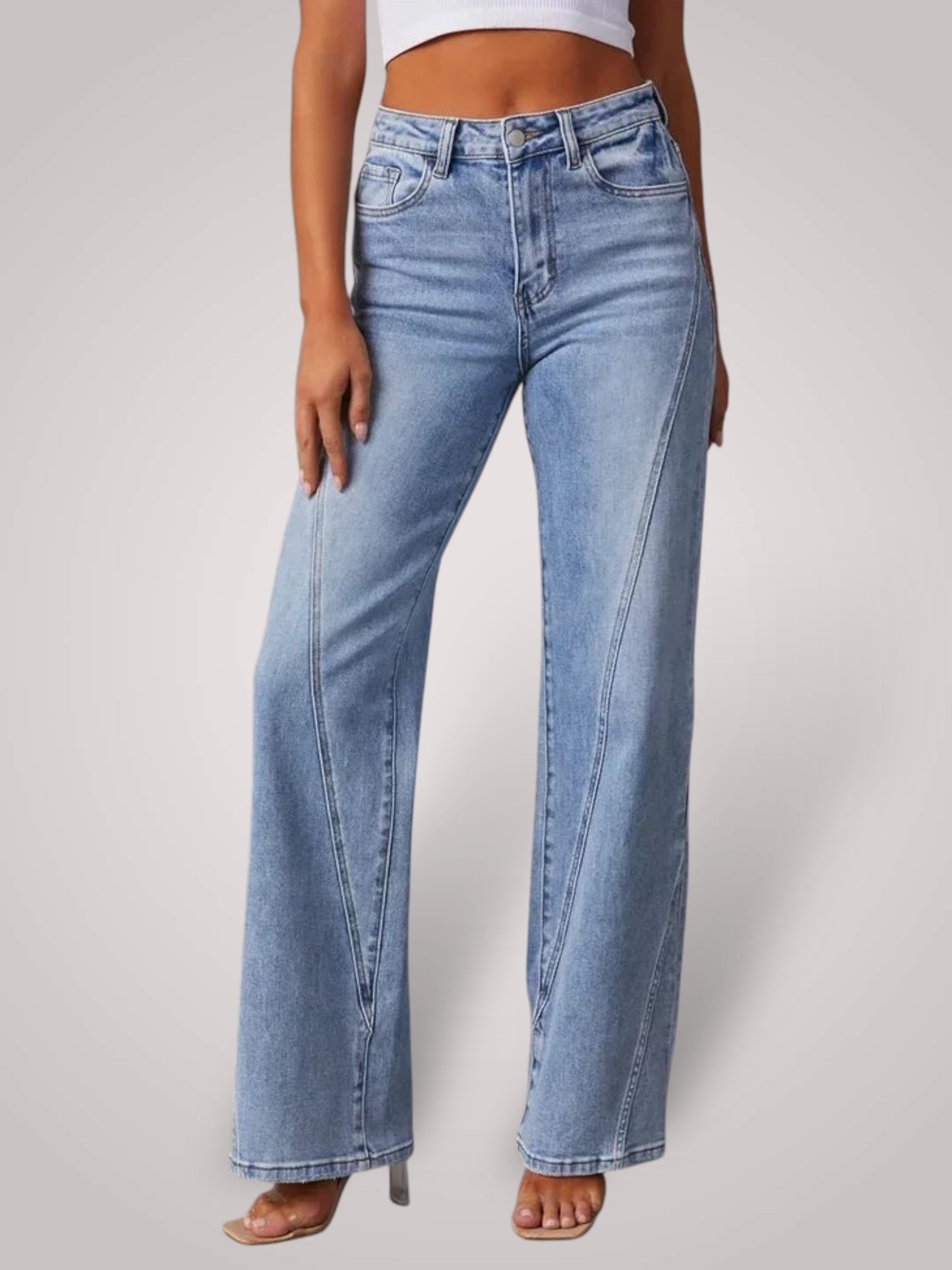 Loba | Jeans a vita media con gamba larga