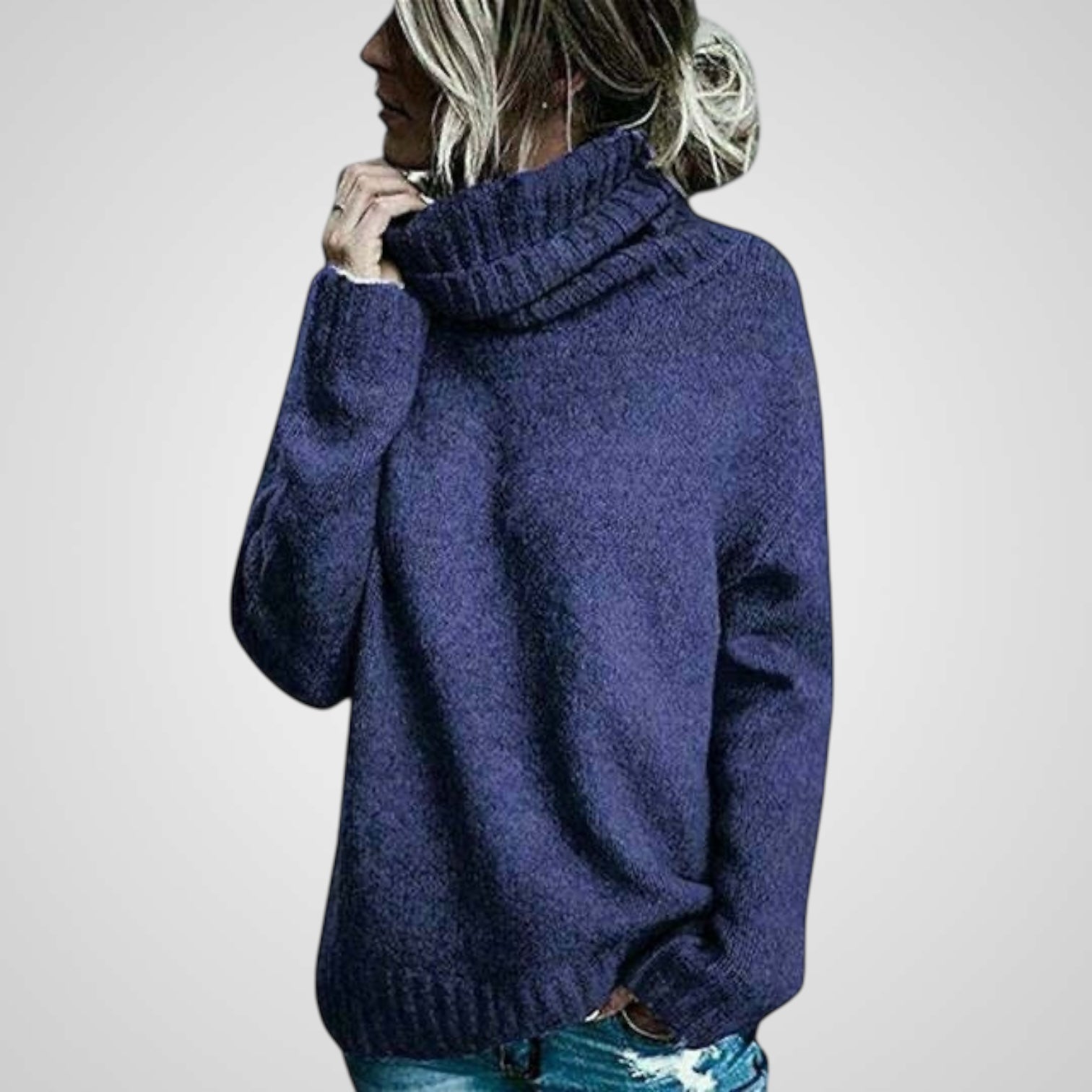 Anna | Comodo Maglione Oversize in Lana con Collo Alto