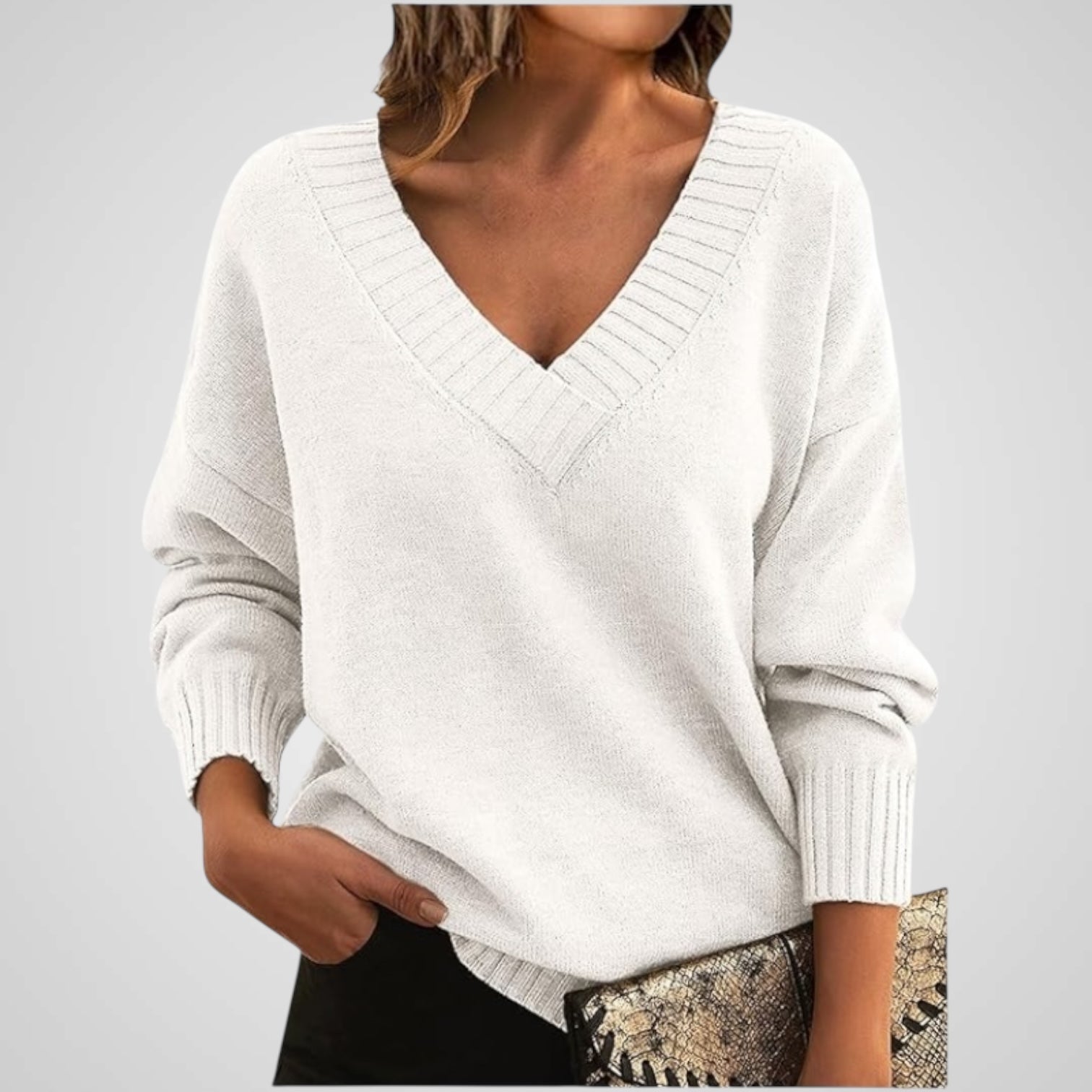 Anni | Maglione in Cashmere a V Collo Scollo