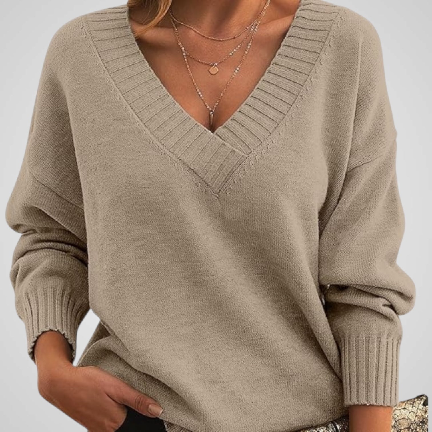 Anni | Maglione in Cashmere a V Collo Scollo