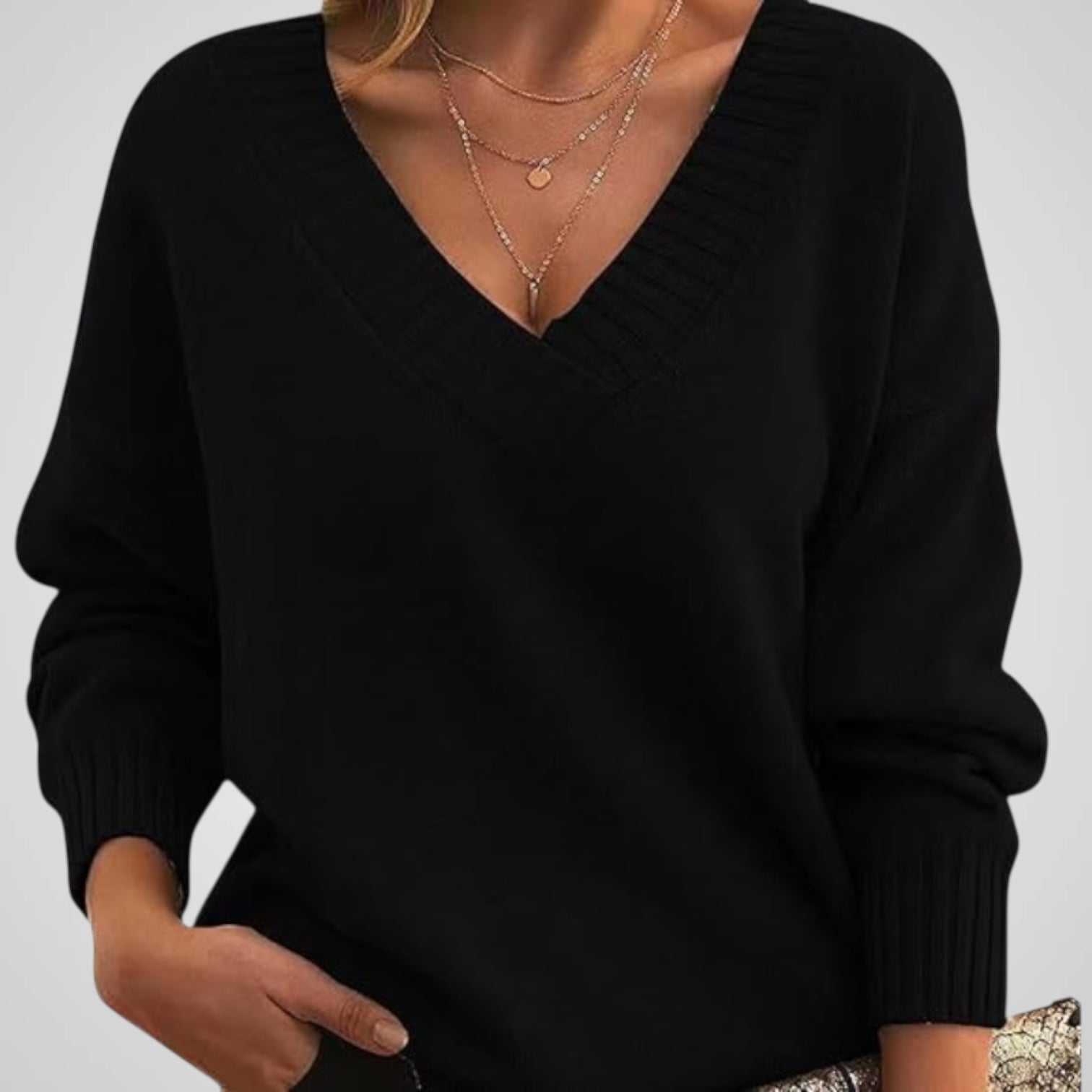 Anni | Maglione in Cashmere a V Collo Scollo