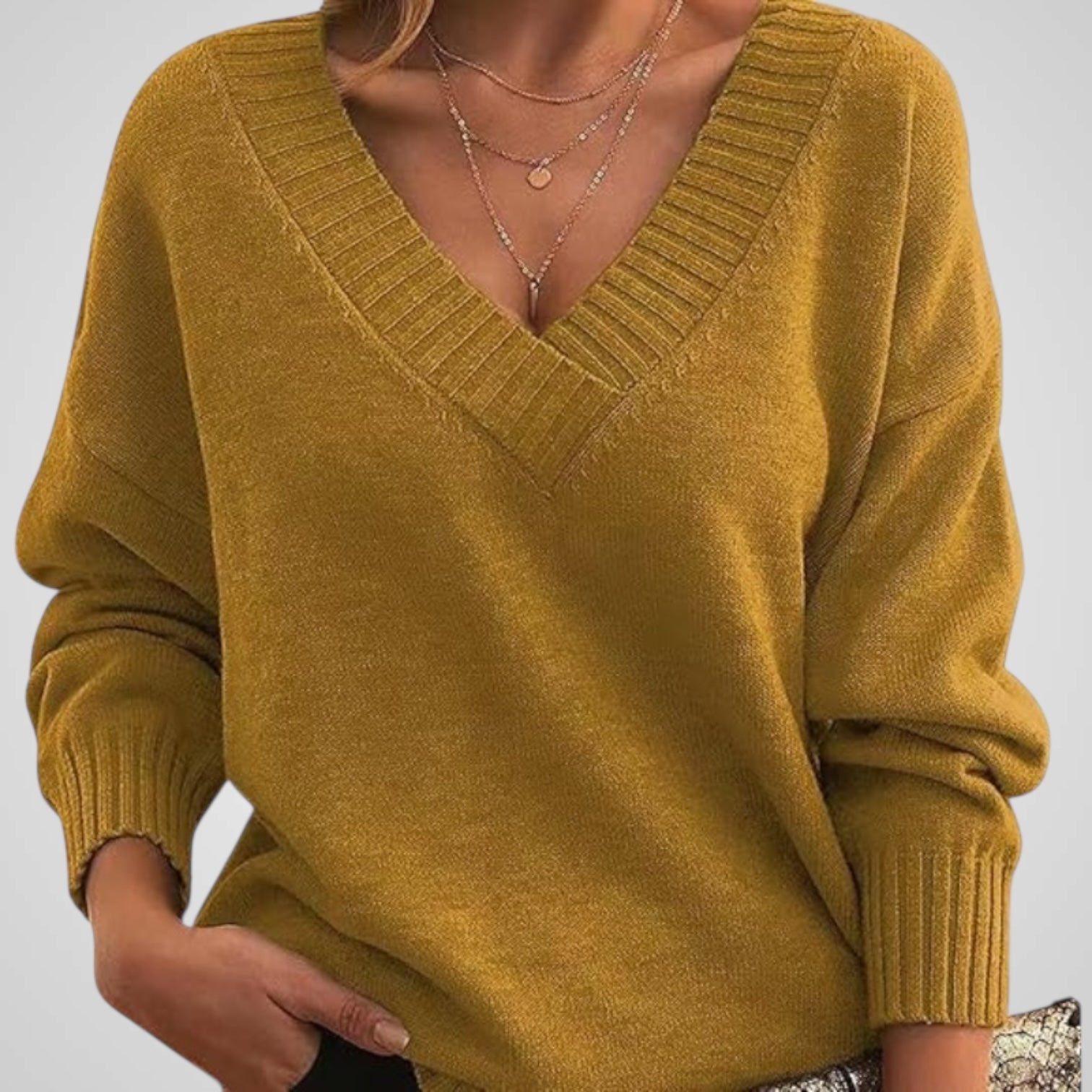 Anni | Maglione in Cashmere a V Collo Scollo