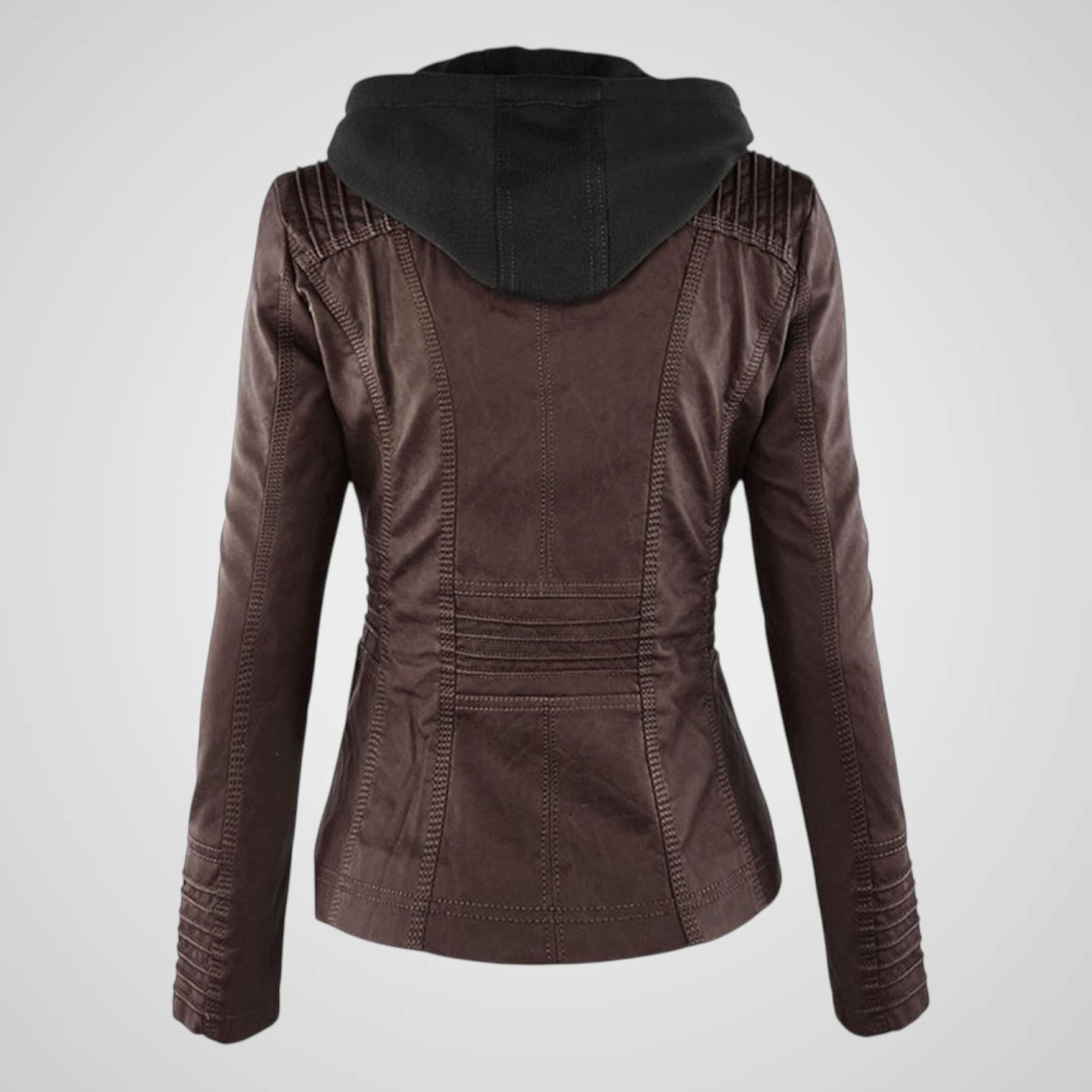 Olivia | Giacca in Pelle Donna Impermeabile con Cappuccio