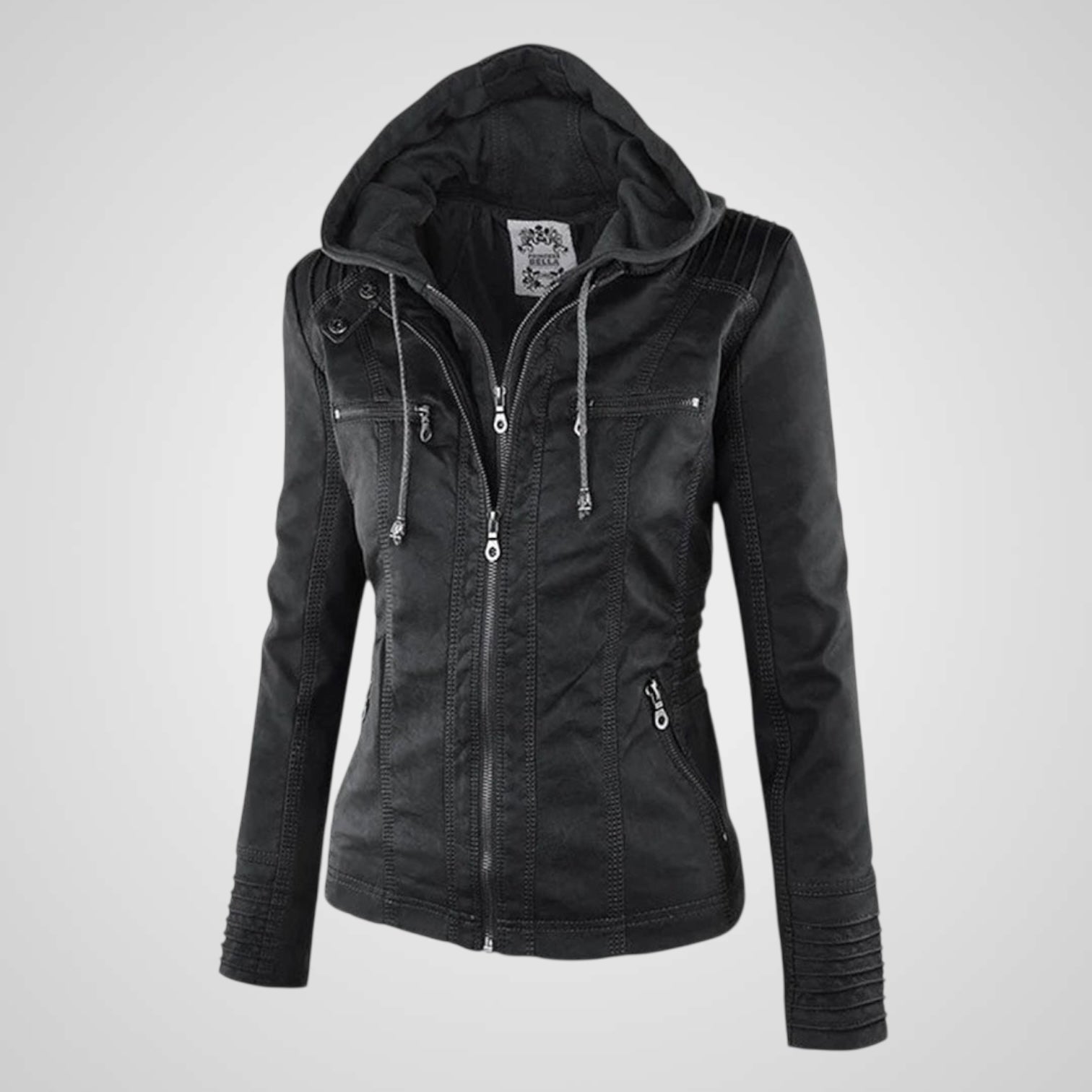Olivia | Giacca in Pelle Donna Impermeabile con Cappuccio