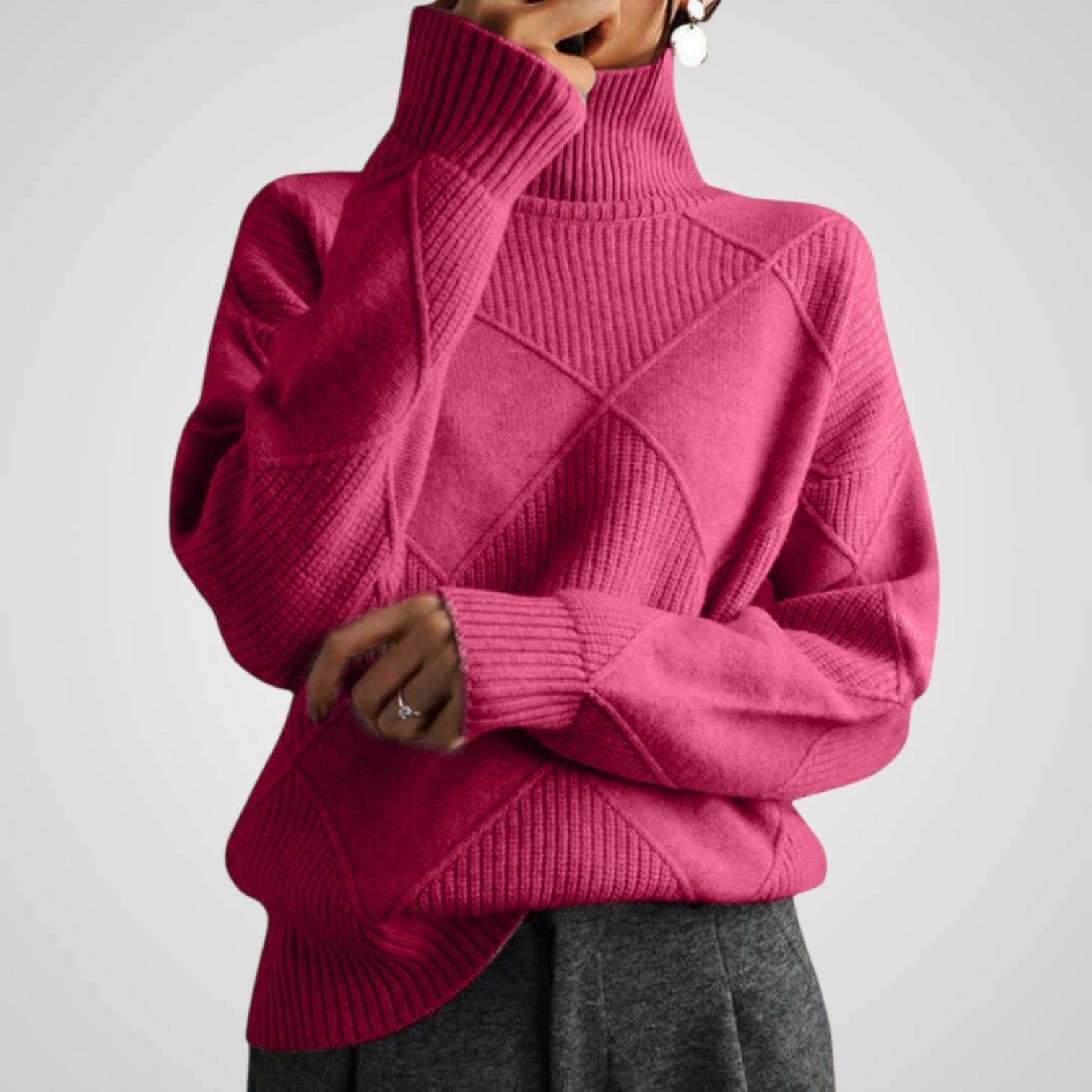 Ava | Maglione Donna in Cashmere a Collo Alto