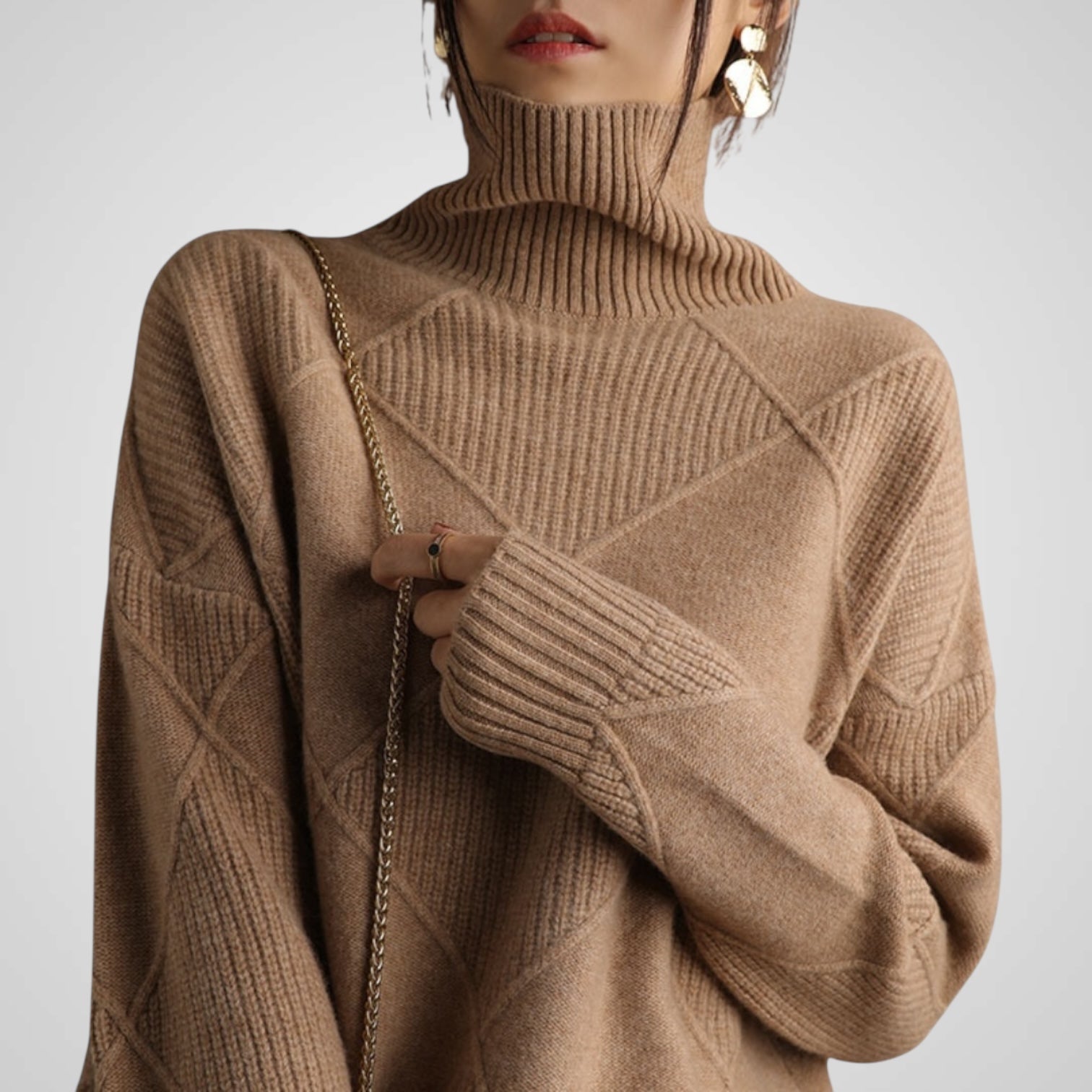 Ava | Maglione Donna in Cashmere a Collo Alto