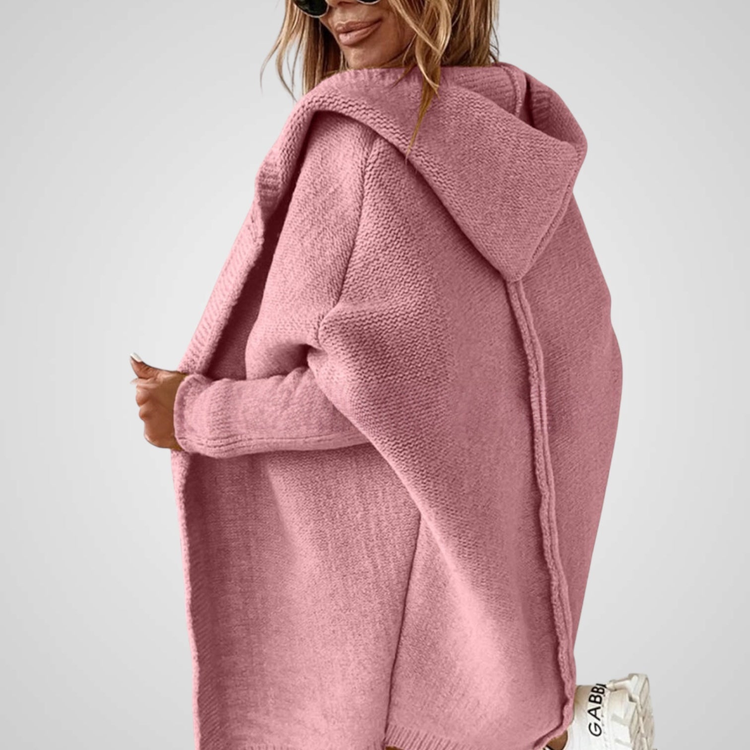 Savaya | Cappotto Femminile In Maglia Con Cappuccio