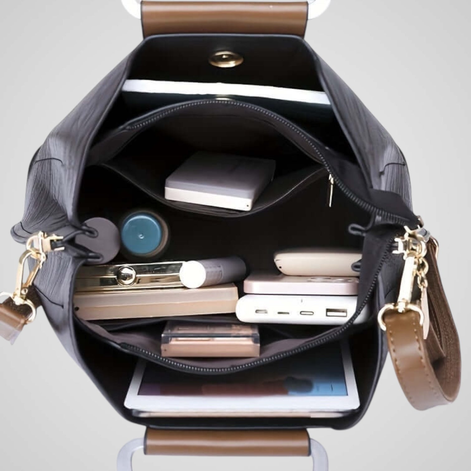 Anna | Borsa in Pelle Bi-Colore Elegante