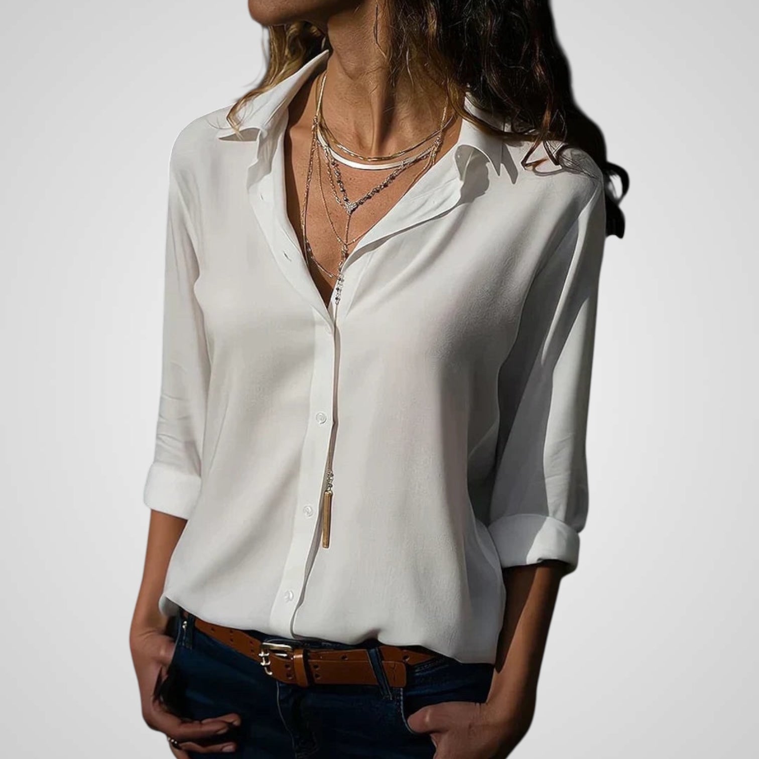 Fenna | Blusa in Chiffon Elegante