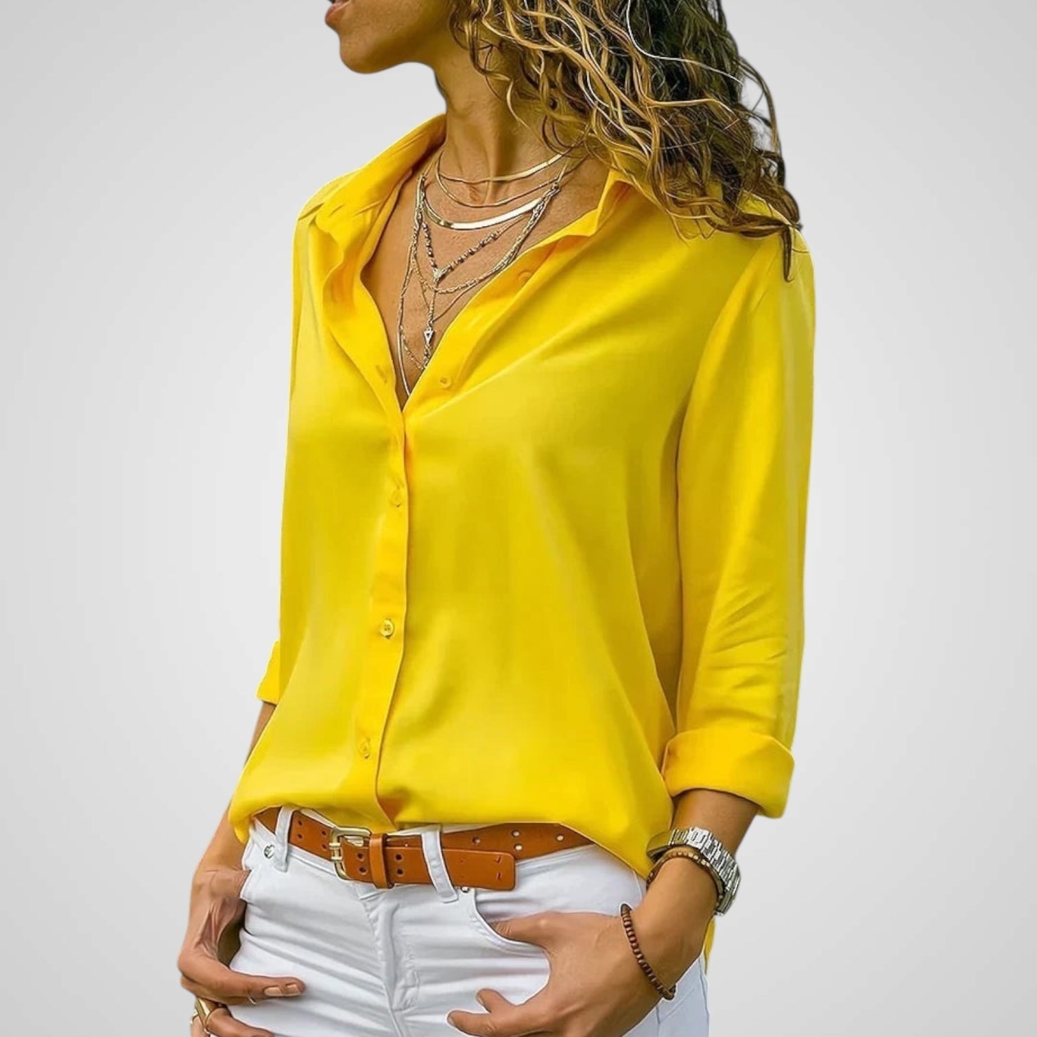 Fenna | Blusa in Chiffon Elegante