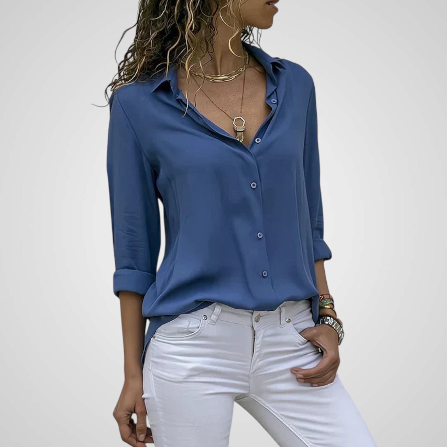 Fenna | Blusa in Chiffon Elegante