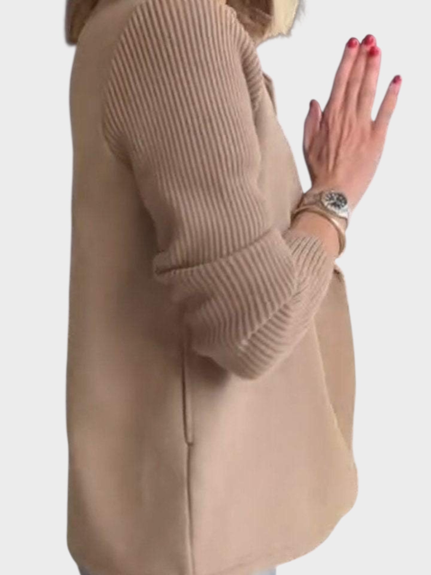 Giacca elegante con maniche lavorate a maglia
