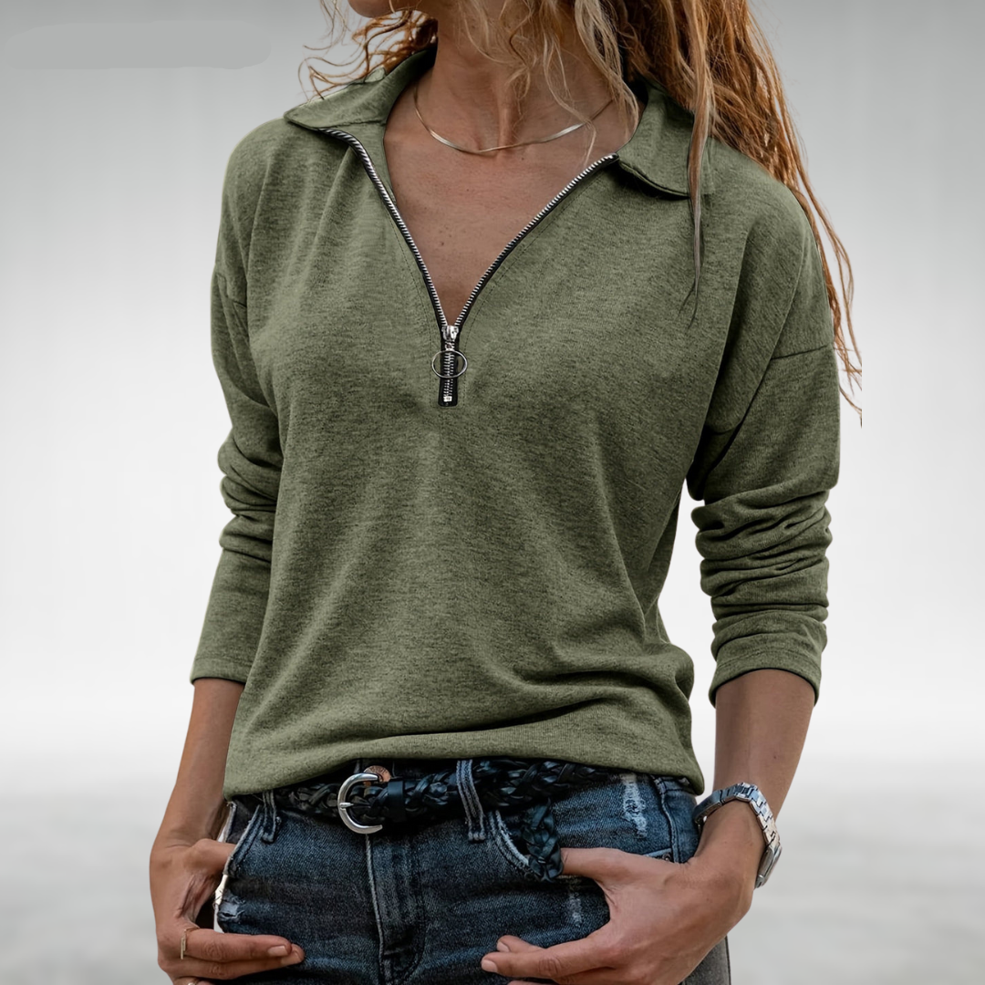 Nadine | Maglione Donna con Mezzo Zip