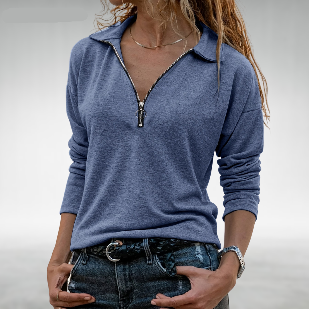 Nadine | Maglione Donna con Mezzo Zip
