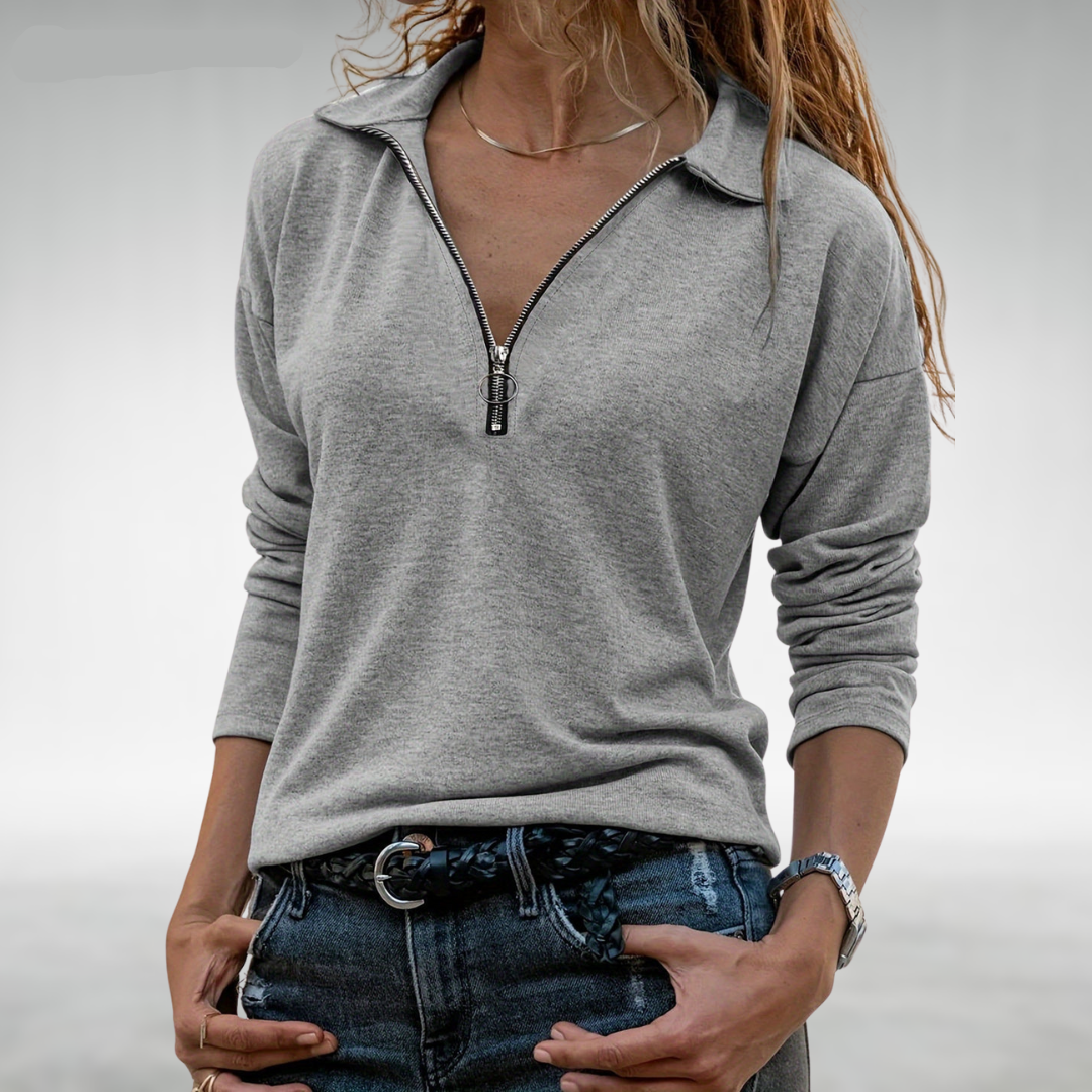 Nadine | Maglione Donna con Mezzo Zip