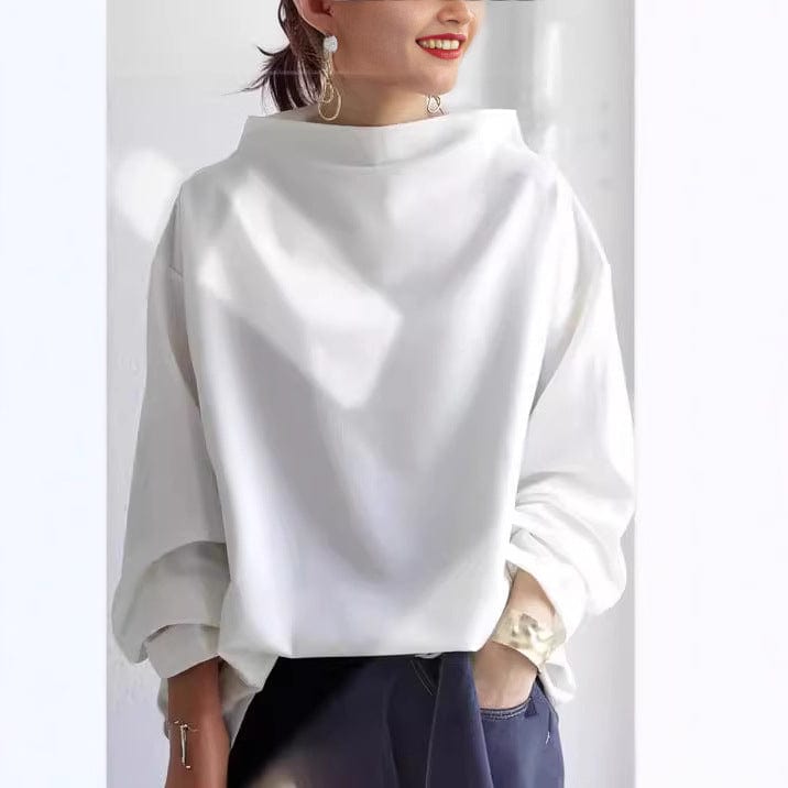 Elly | Top in Maglia con Collo Alto e Morbida Texture