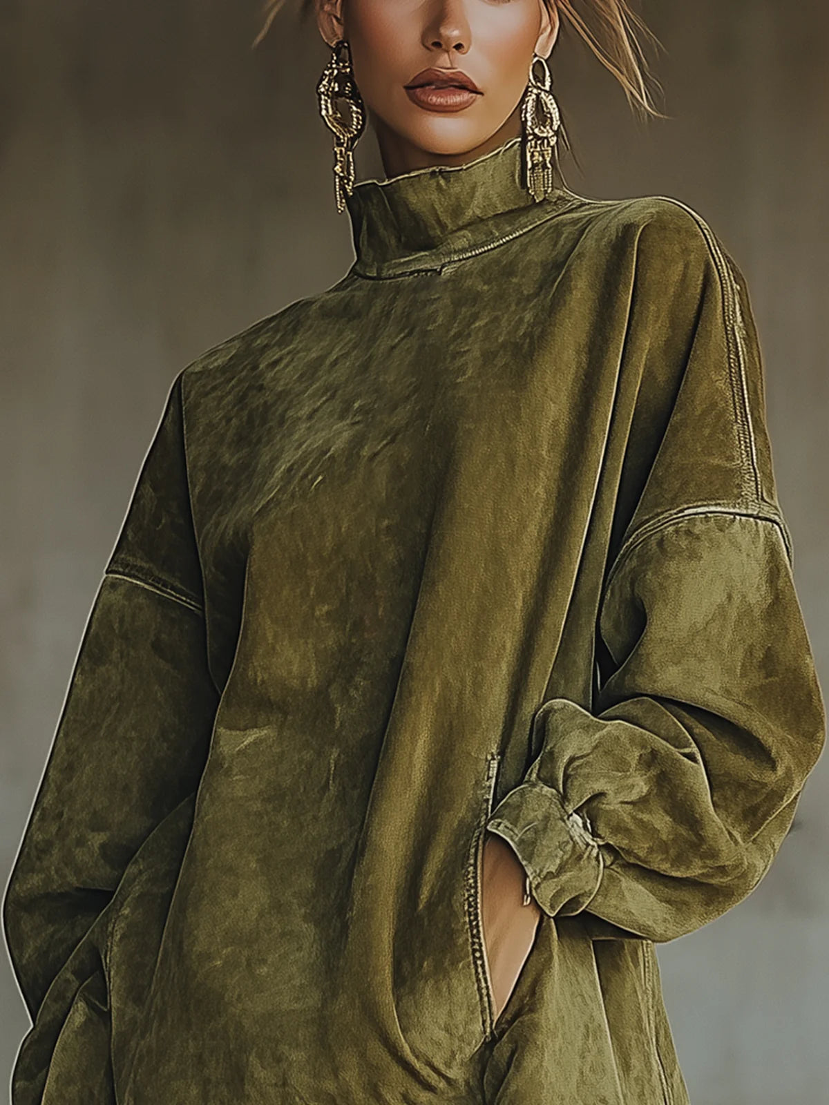 Sheri | Abito in suede comodo con frange