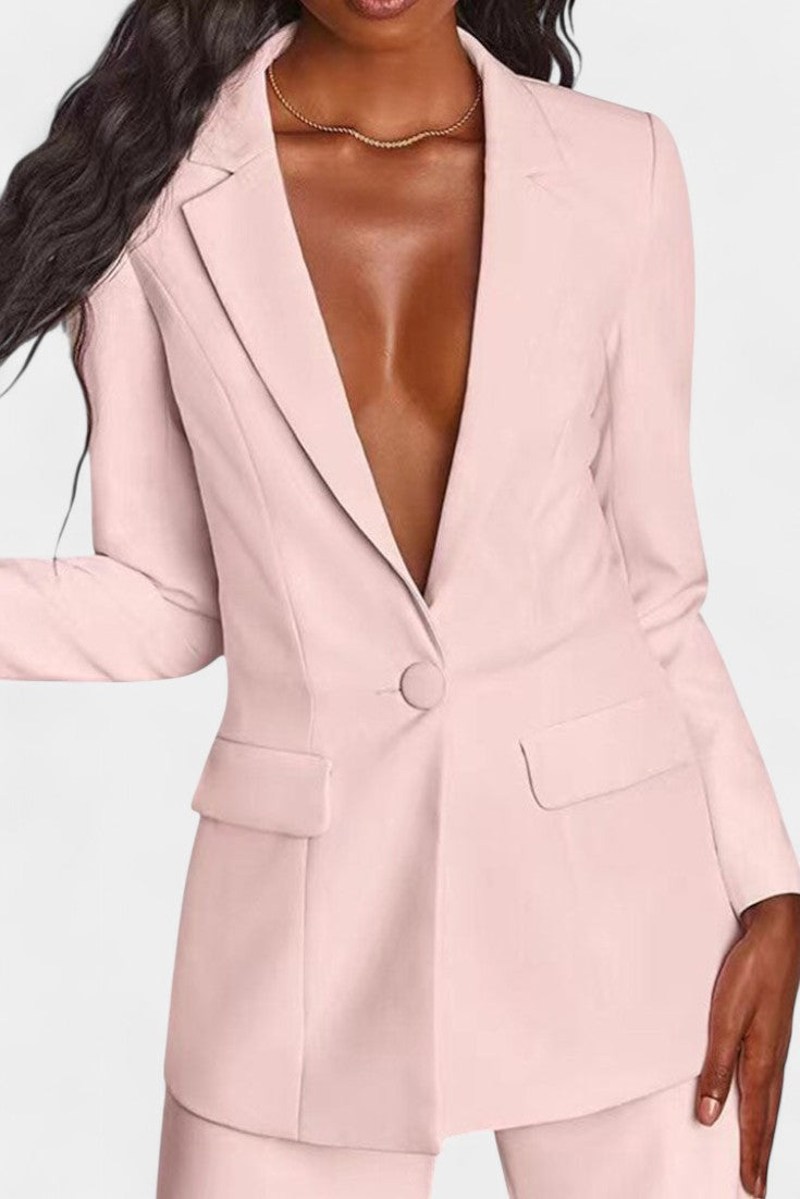 Marnie Set Giacca su Misura e Pantaloni a Gamba Larga