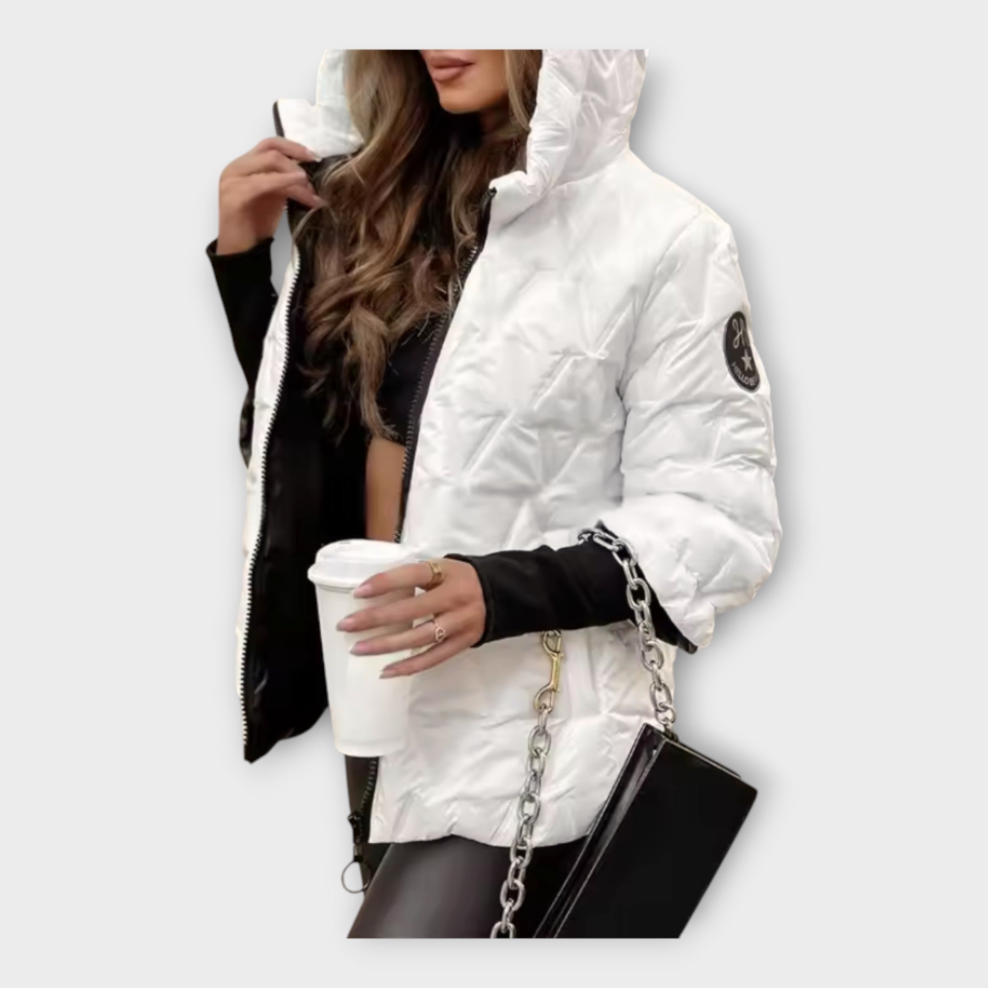 Giacca Trapuntata Elegante con Cappuccio