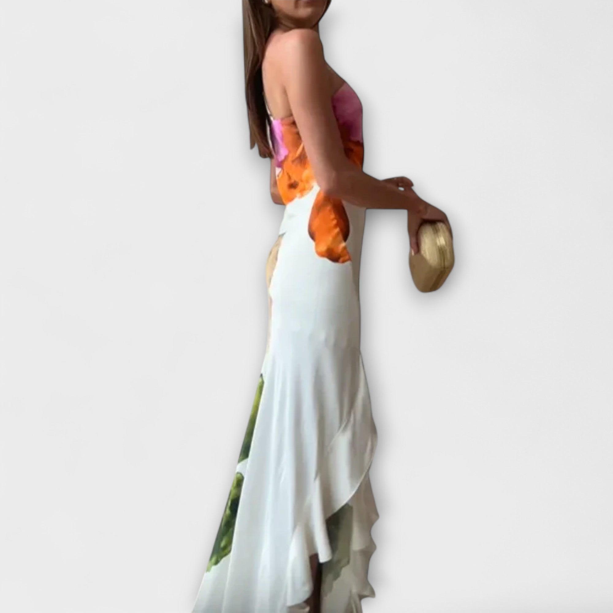 Zami — Elegante Abito Maxi Patchwork