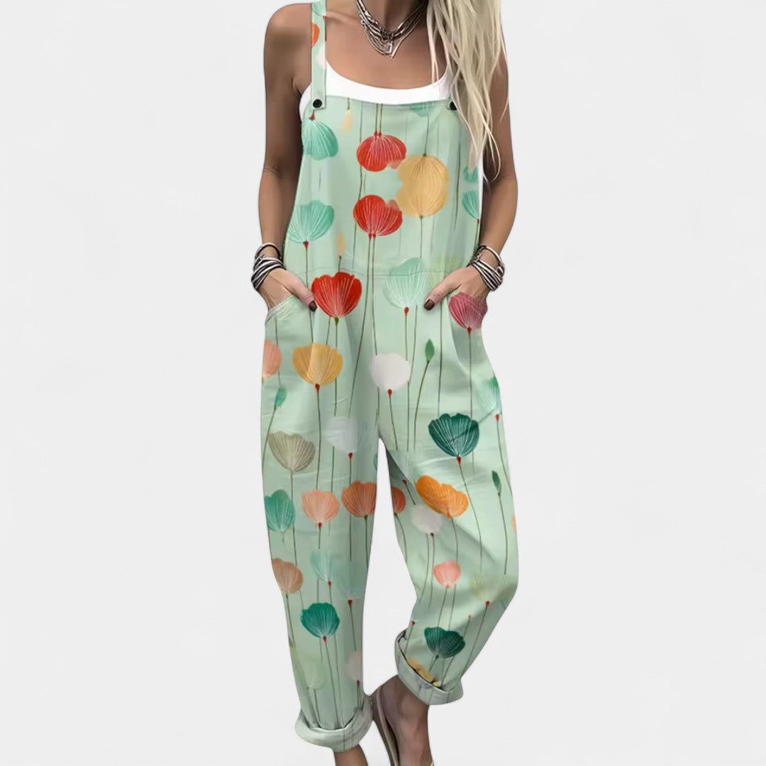 Dionysoula - Tuta leggera con motivo floreale multicolore