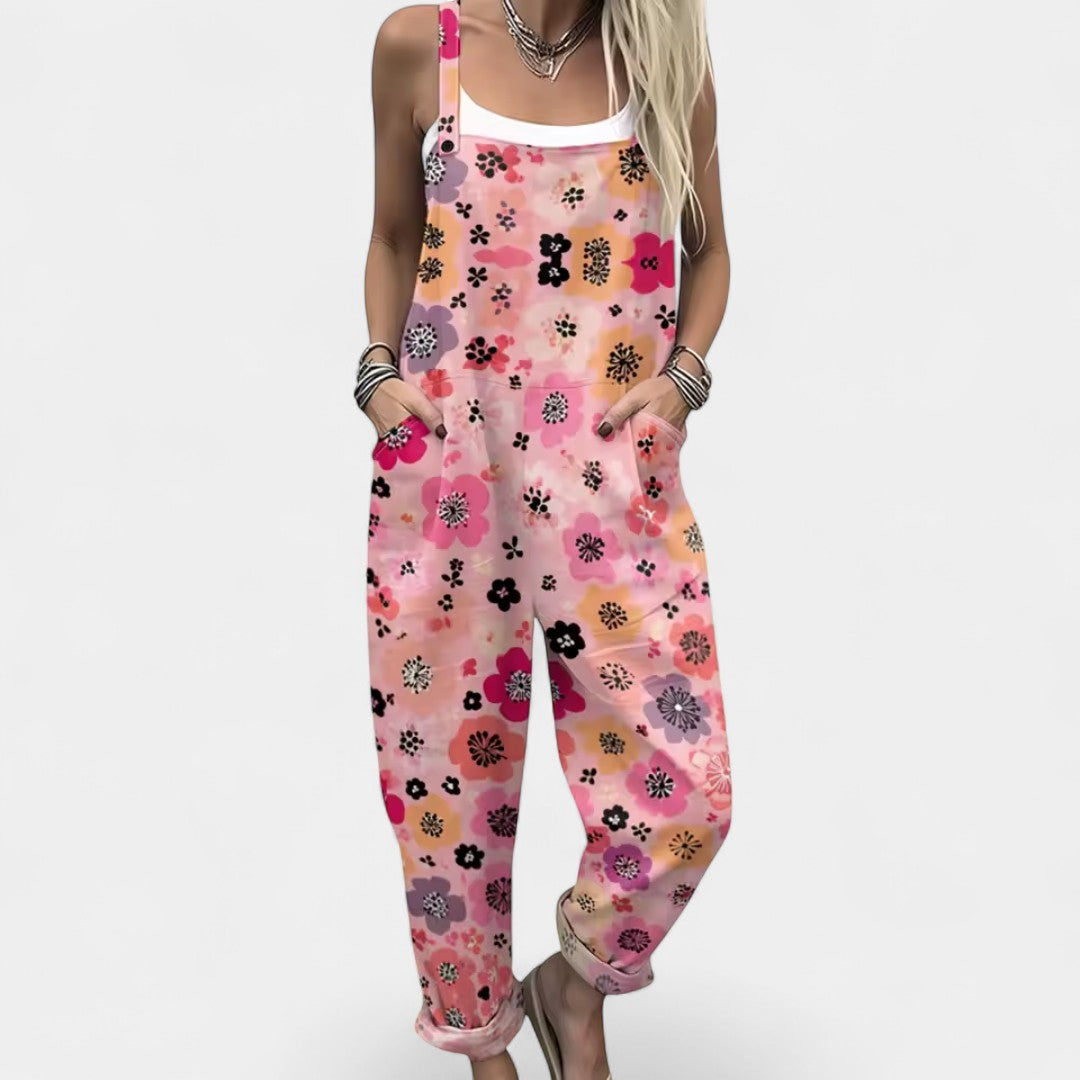 Dionysoula - Tuta leggera con motivo floreale multicolore